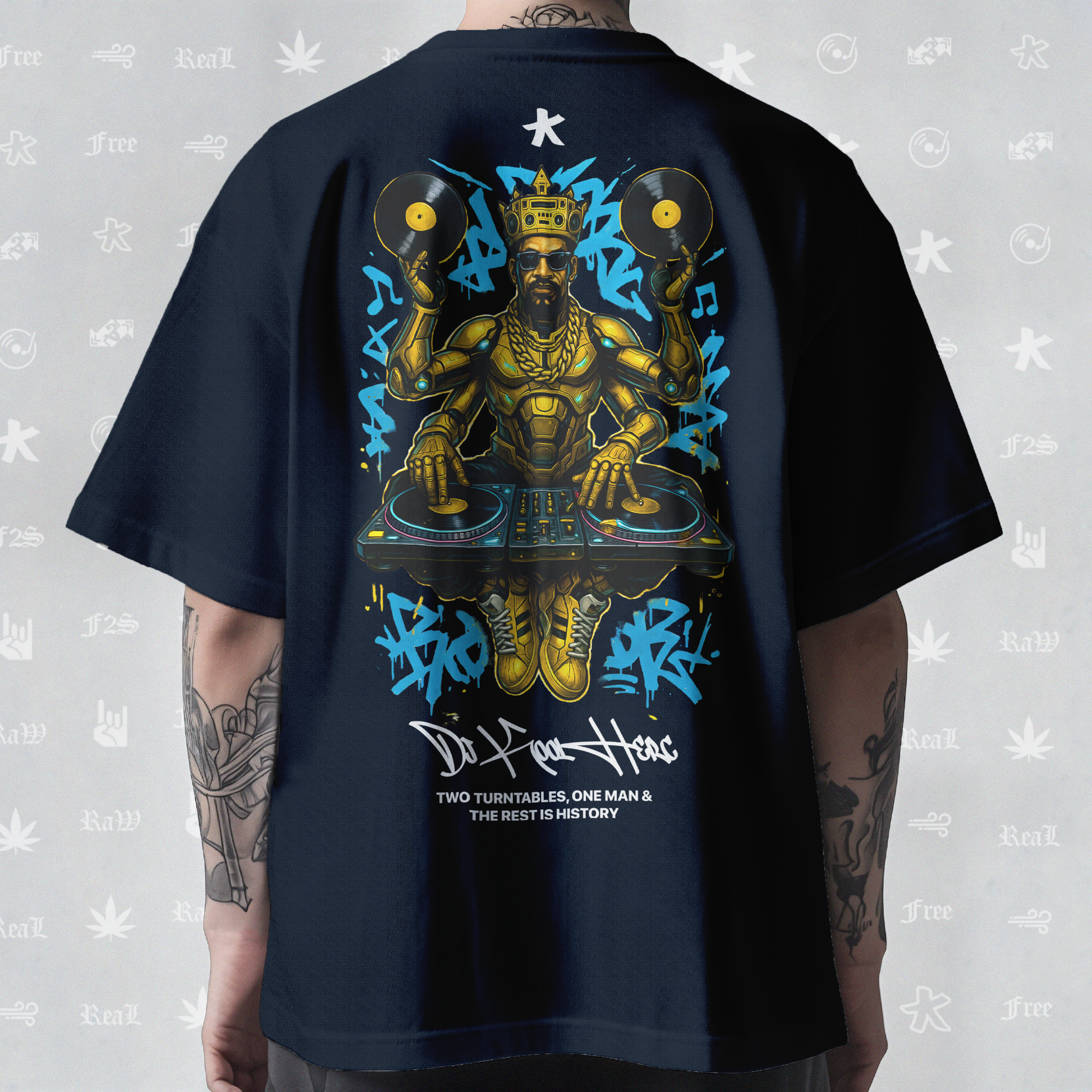 DJ Kool Herc Origins Unisex Navy Blue Tee