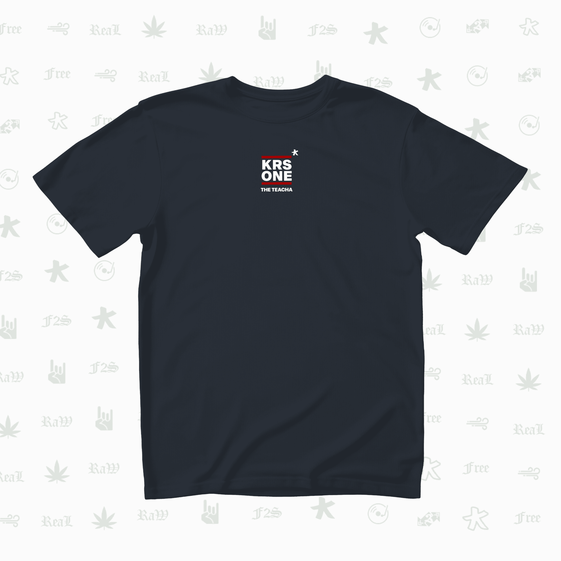 KRS ONE The Teacha Unisex Navy Blue Oversized T-Shirt.