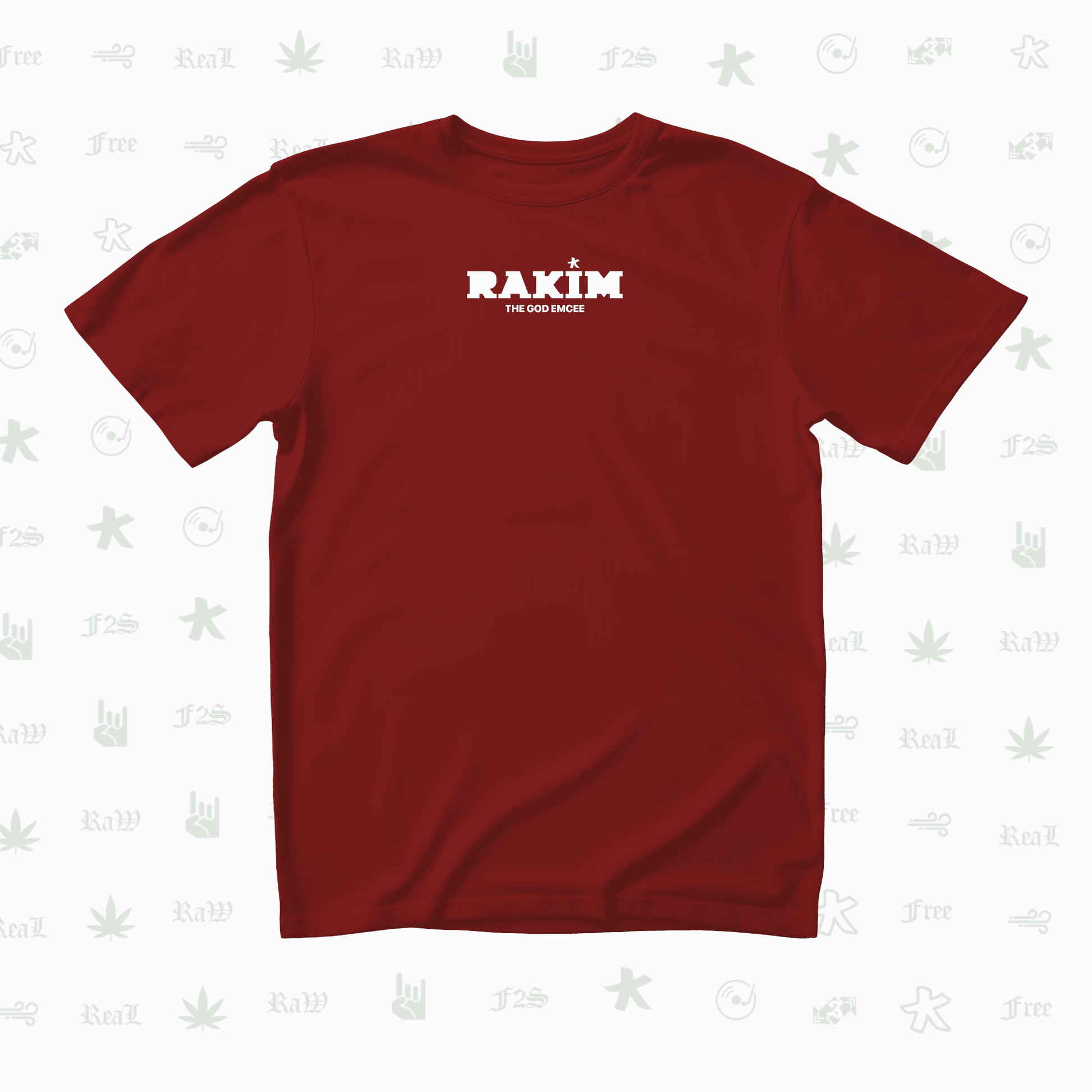 Rakim The God Emcee Unisex Red Oversized T-Shirt