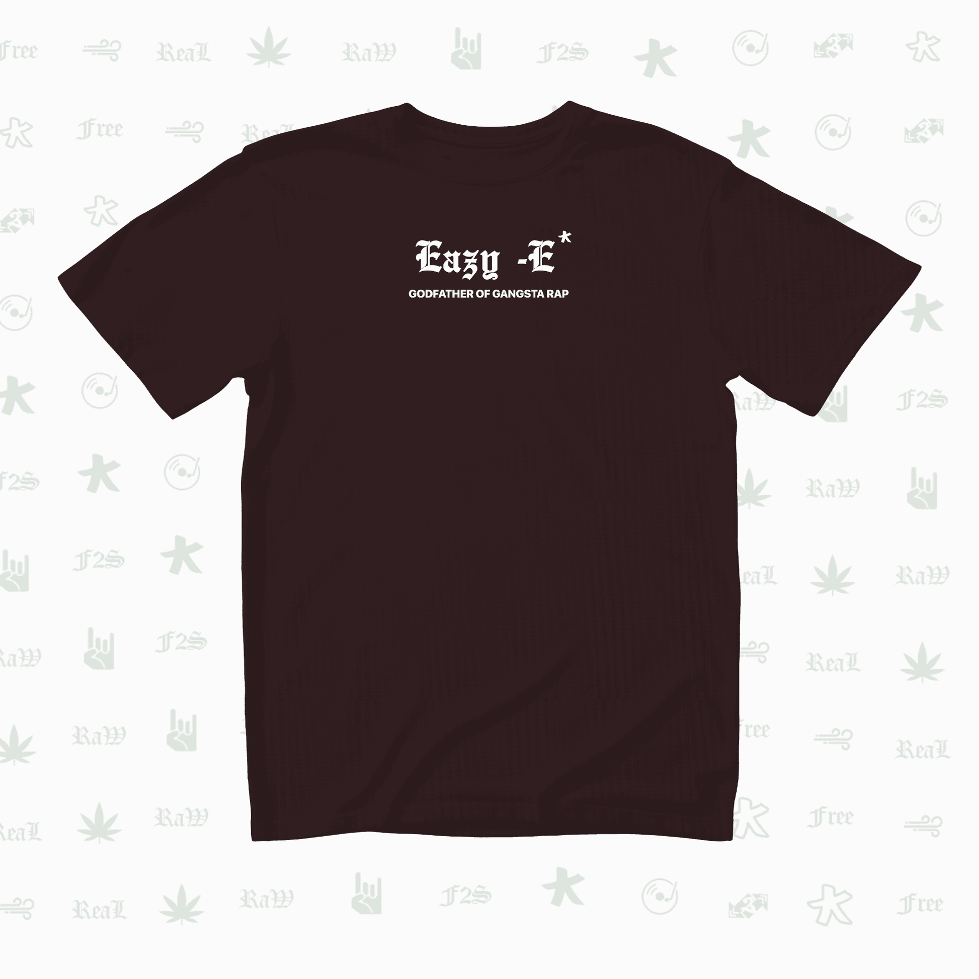 Eazy-E Godfather of Gangsta Rap Unisex Maroon Oversized T-Shirt.
