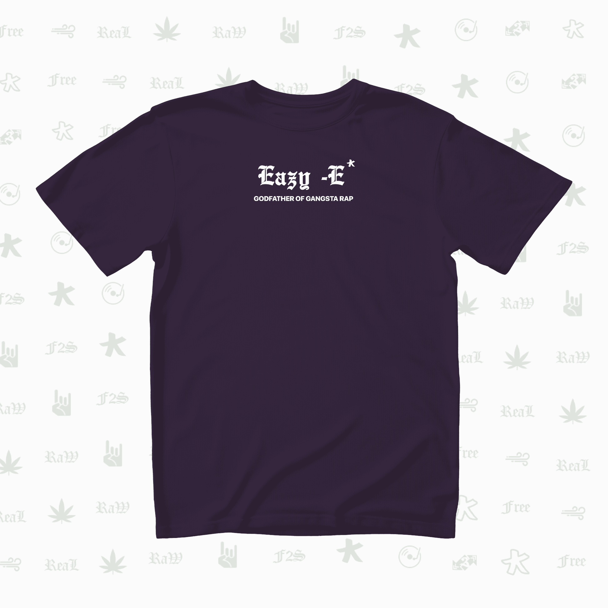 Eazy-E Godfather of Gangsta Rap Unisex Purple Oversized T-Shirt.