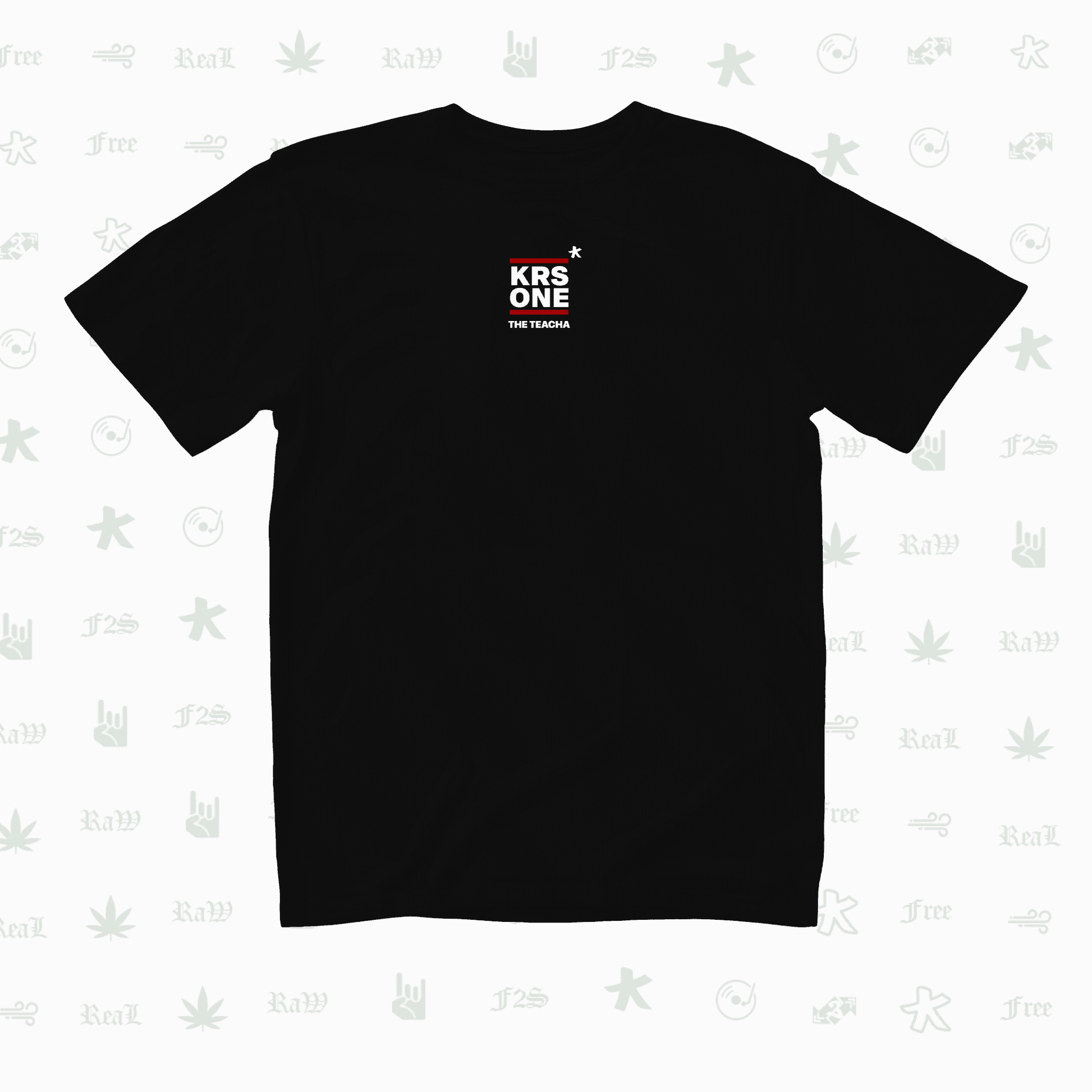 KRS ONE The Teacha Unisex Black Oversized T-Shirt.
