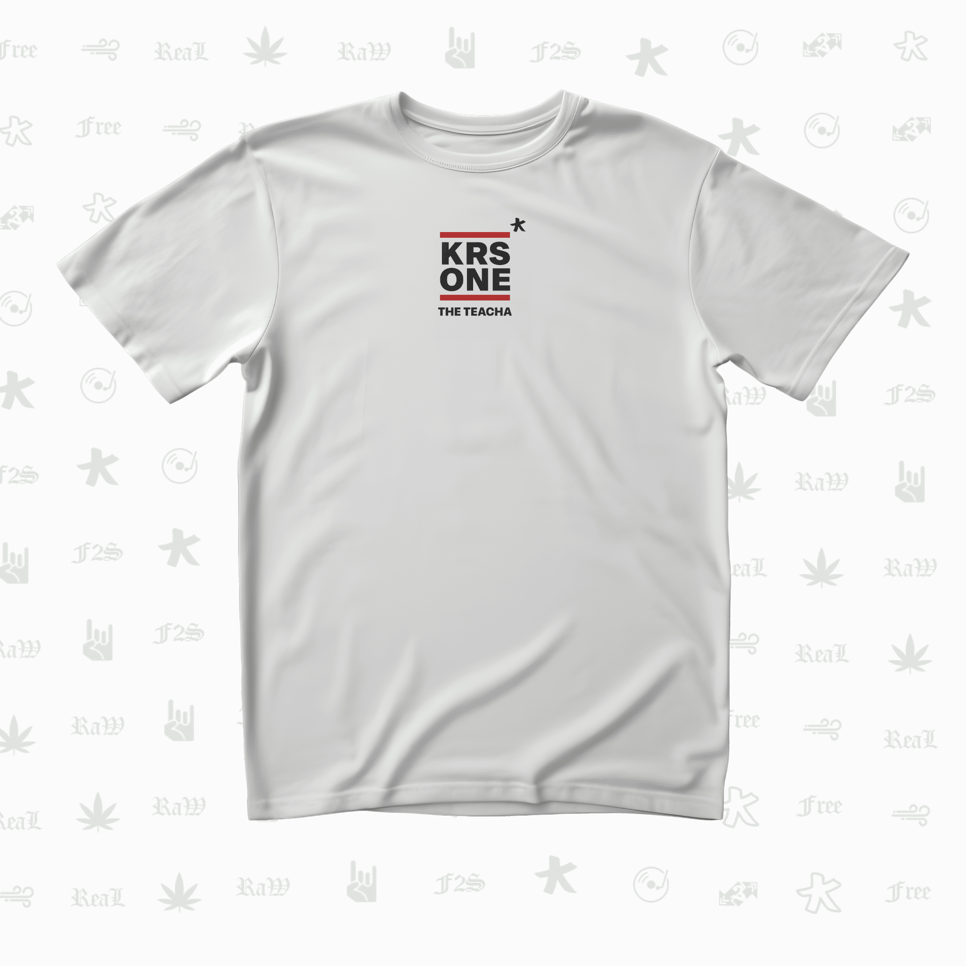 KRS ONE The Teacha Unisex White Oversized T-Shirt.