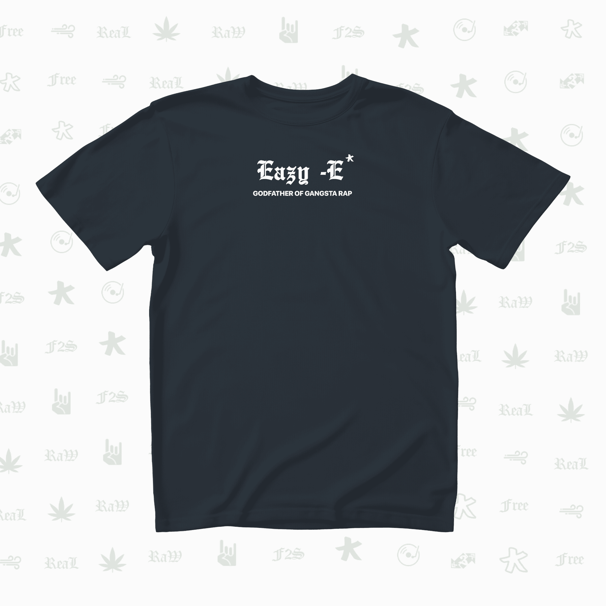 Eazy-E Godfather of Gangsta Rap Unisex Navy Blue Oversized T-Shirt.