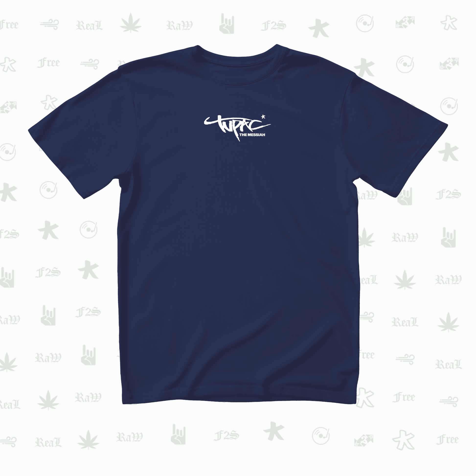 Tupac The Messiah Unisex Royal Blue Oversized Oversized T-Shirt.