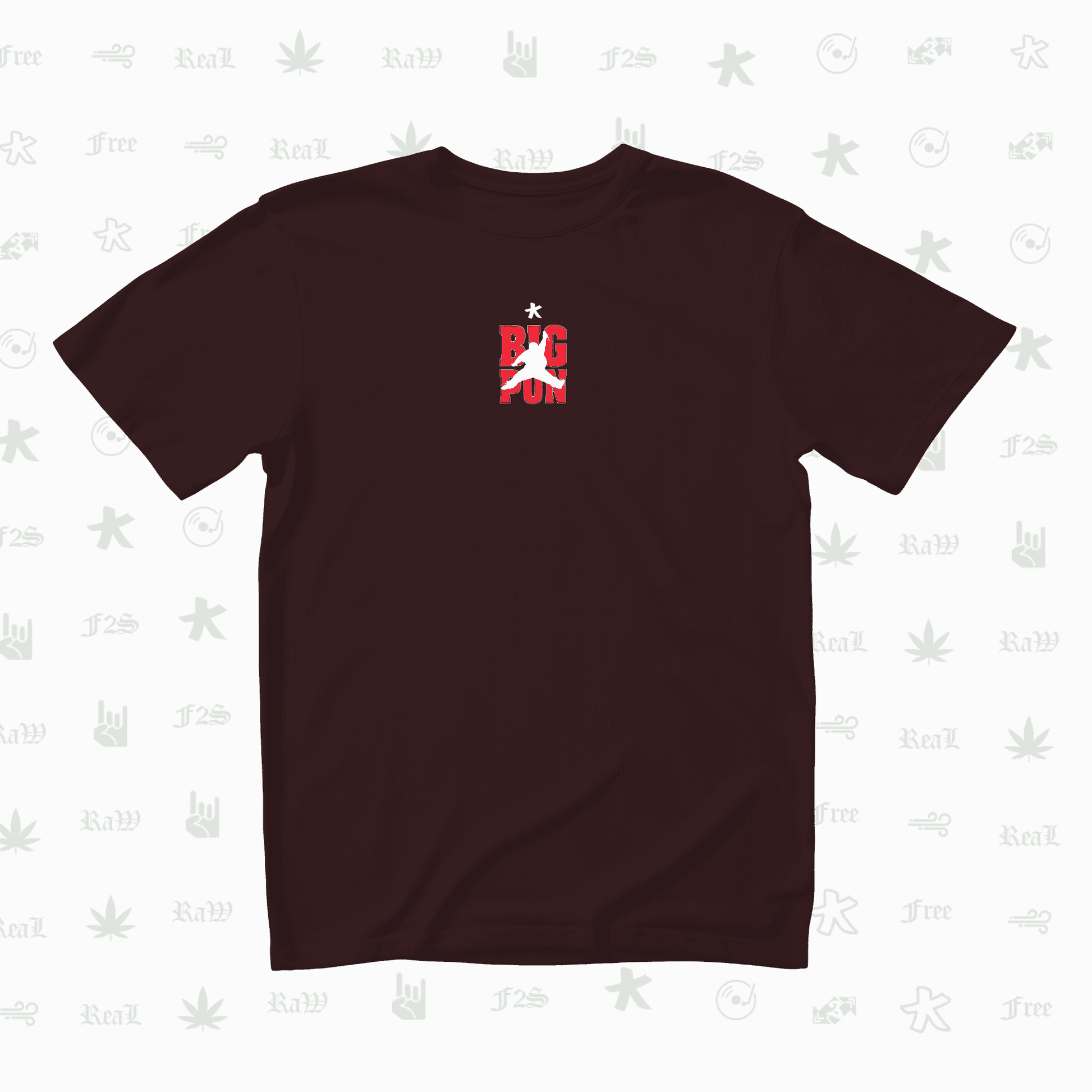 Big Pun Heavyweight Unisex Maroon Oversized T-Shirt.