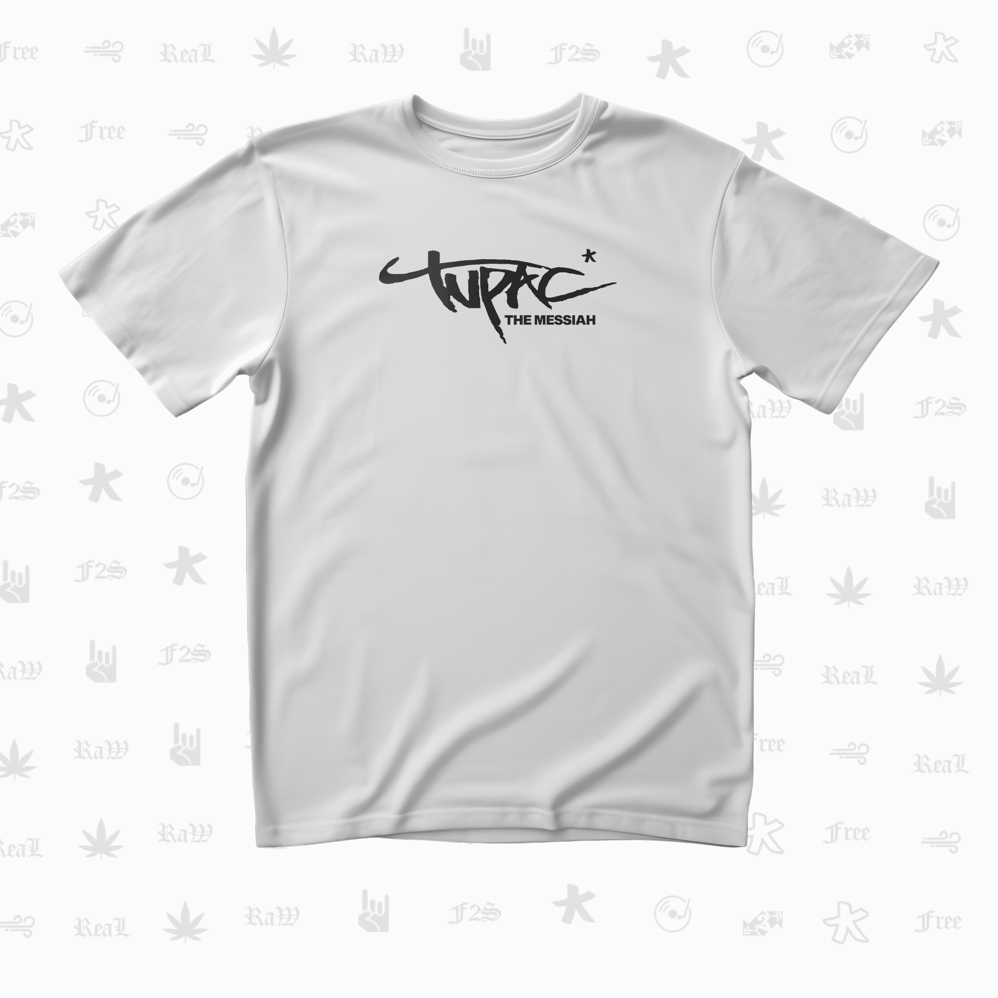 Tupac The Messiah Unisex White Oversized Oversized T-Shirt.
