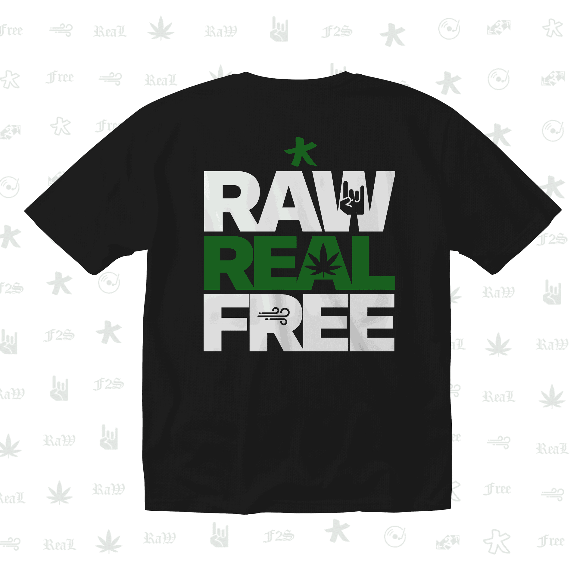F2S Original RRF Black Unisex Oversized T-Shirt.
