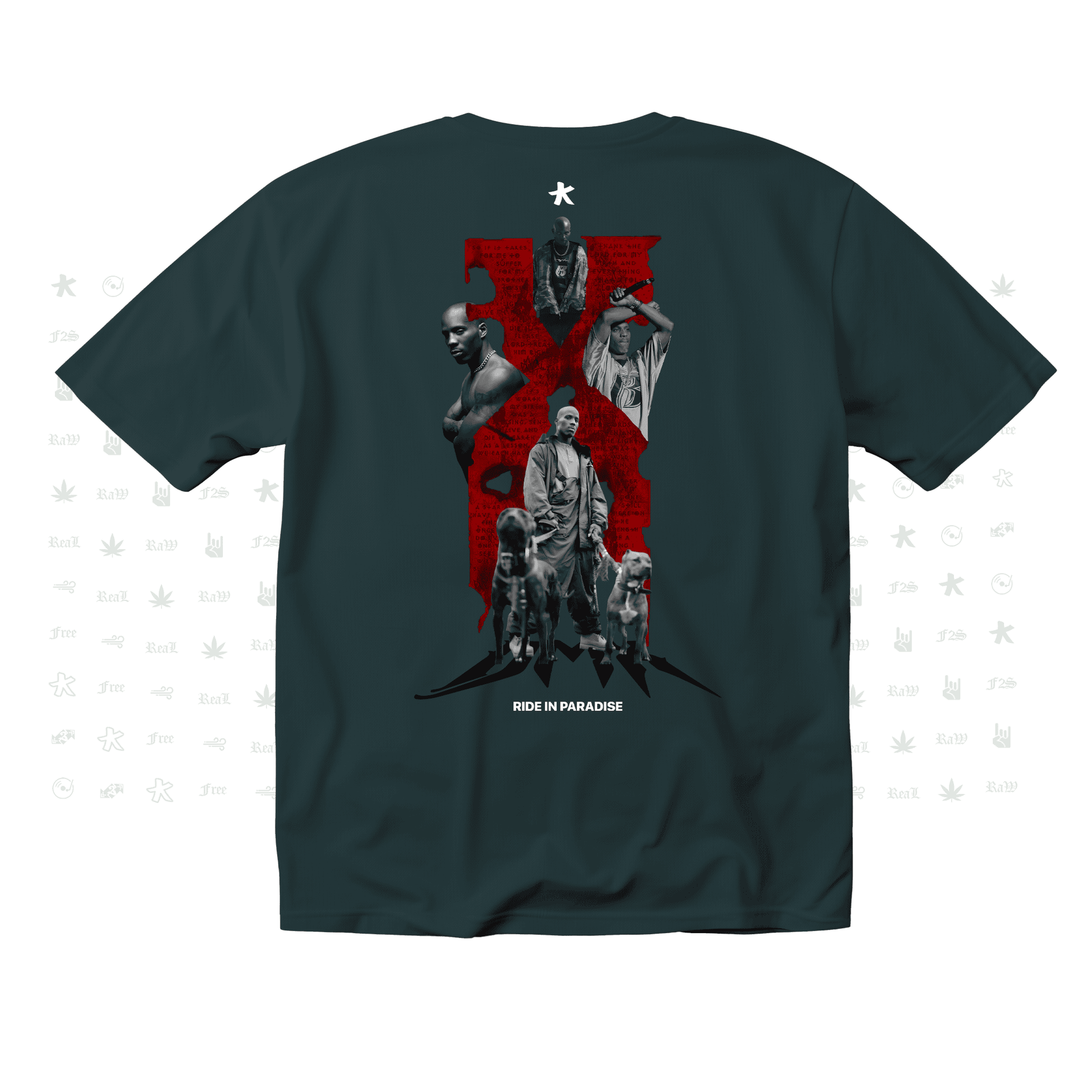 DMX The O.G. Dawg Unisex Petrol Blue Oversized T-Shirt.