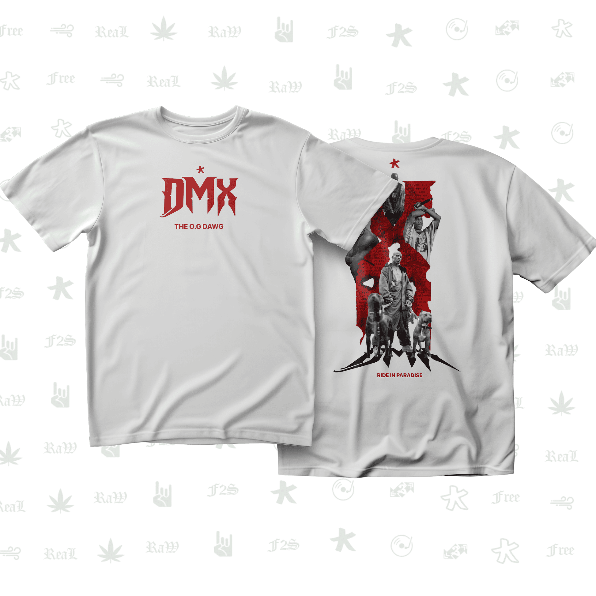DMX The O.G. Dawg Unisex White Oversized T-Shirt.