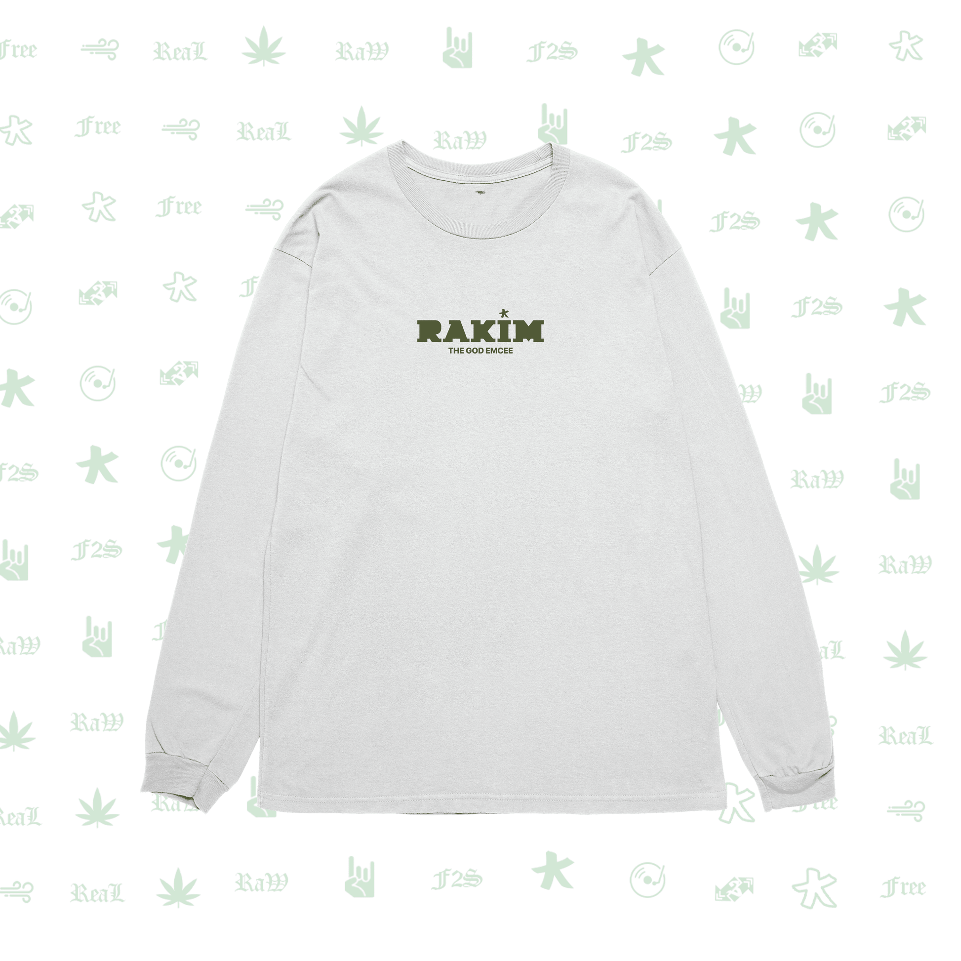 Rakim The God Emcee White Unisex Oversized Sweatshirt