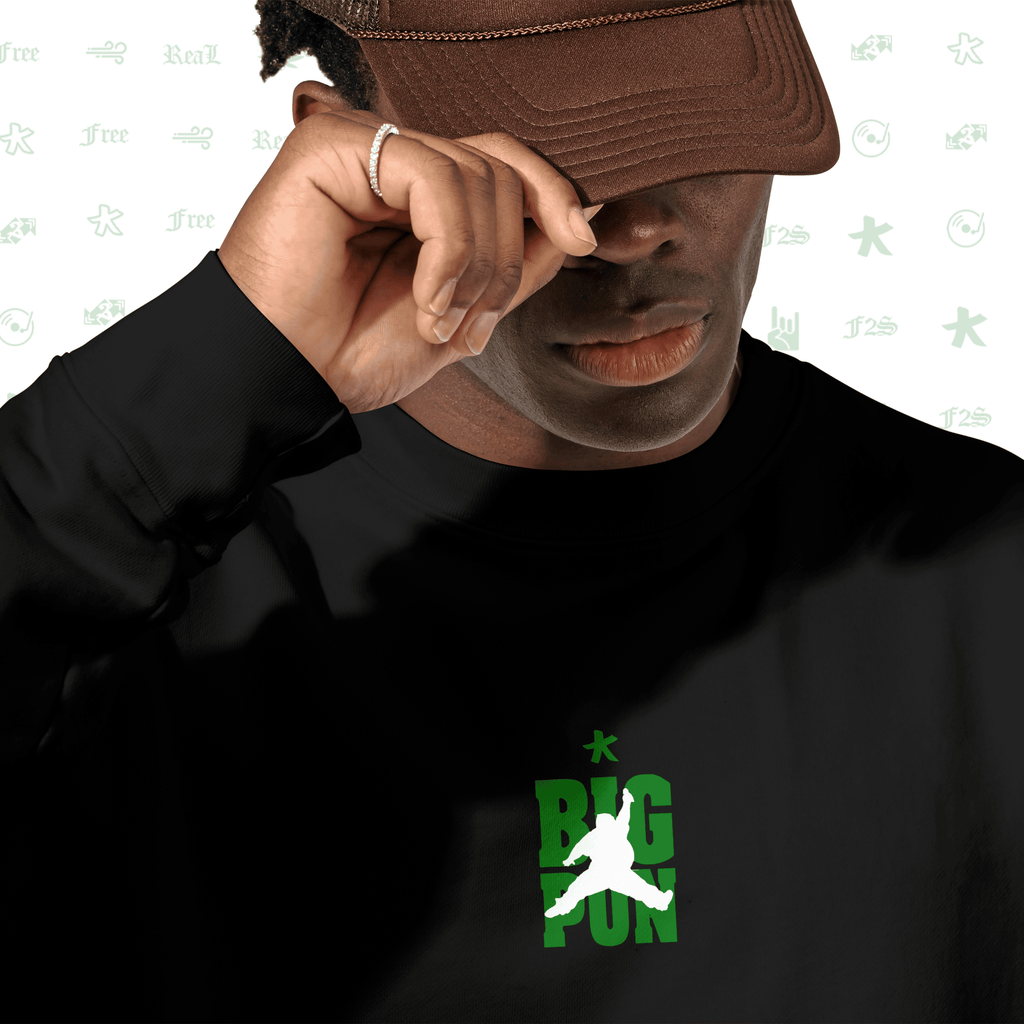 Big Pun Heavyweight Black Unisex Oversized Sweatshirt