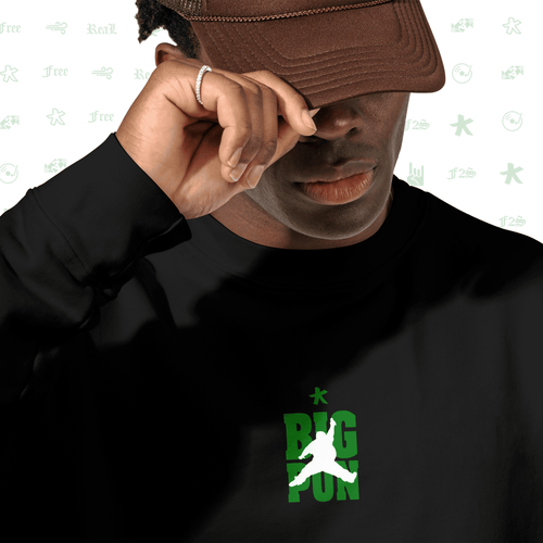 Big Pun Heavyweight Black Unisex Oversized Sweatshirt