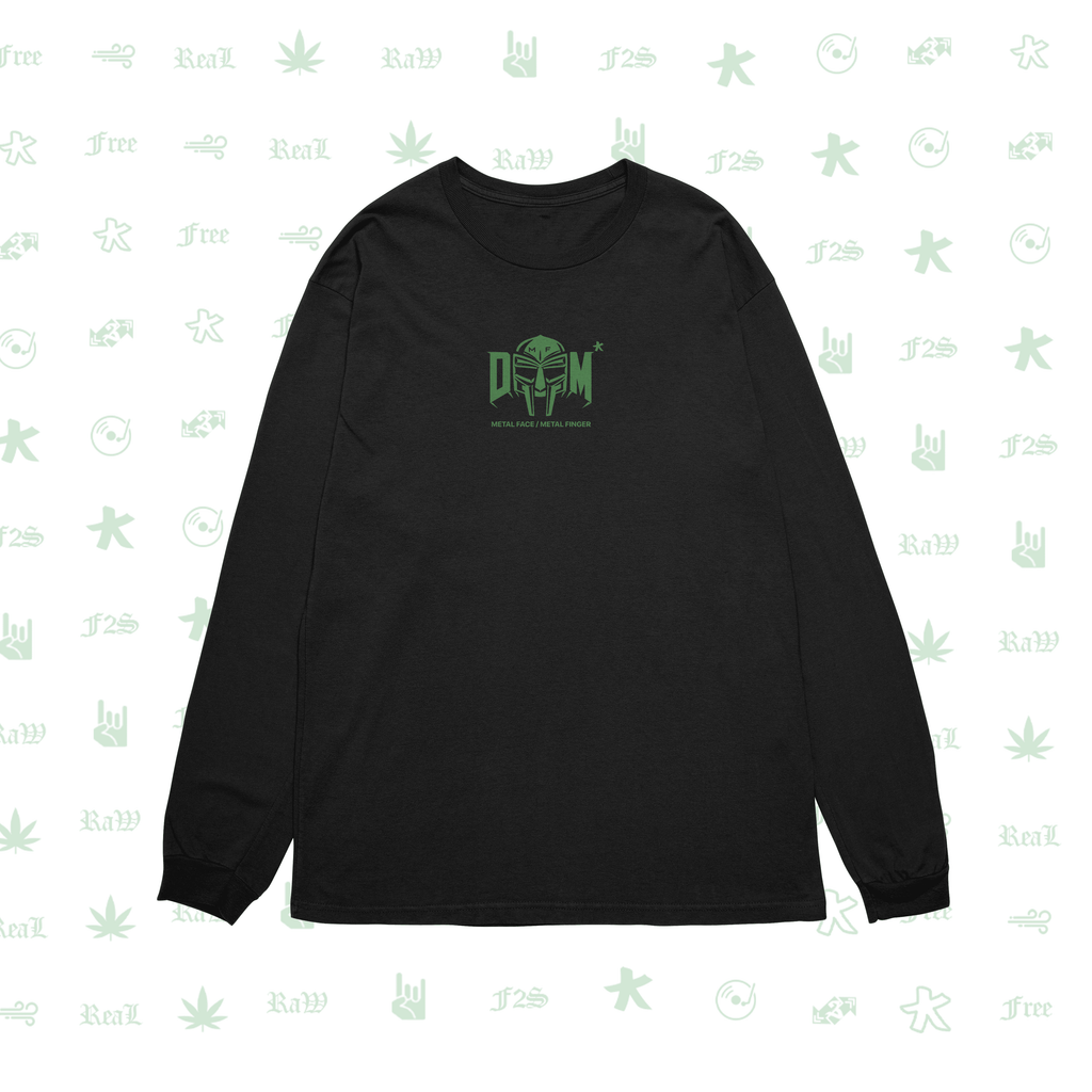 MF DOOM METAL FACE/FINGER Black Unisex Oversized Sweatshirt
