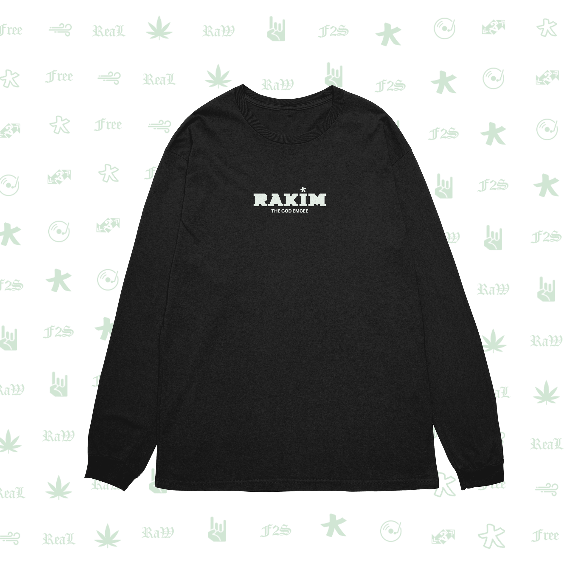 Rakim The God Emcee Black Unisex Oversized Sweatshirt