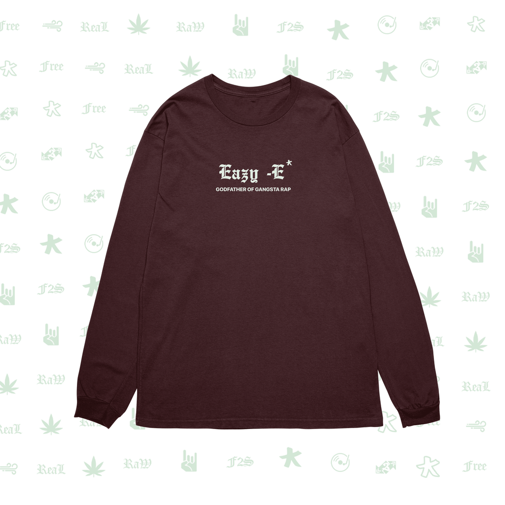Eazy-E Godfather of Gangsta Rap Maroon Unisex Oversized Sweatshirt