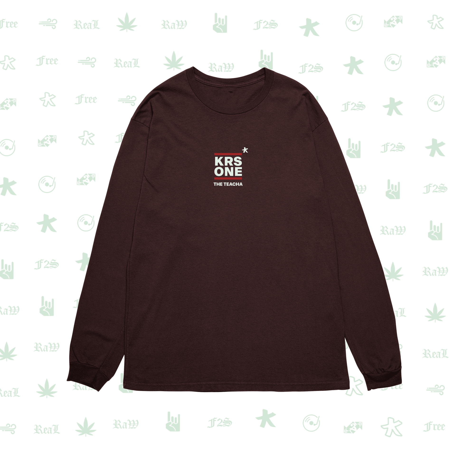 KRS ONE The Teacha Maroon Unisex Oversized Sweatshirt