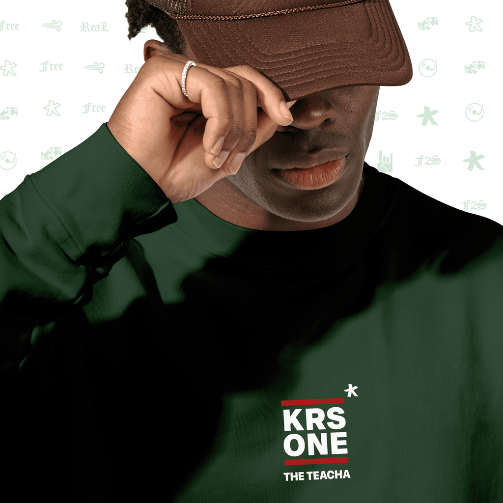 KRS ONE The Teacha Bottle Green Unisex Oversized Sweatshirt