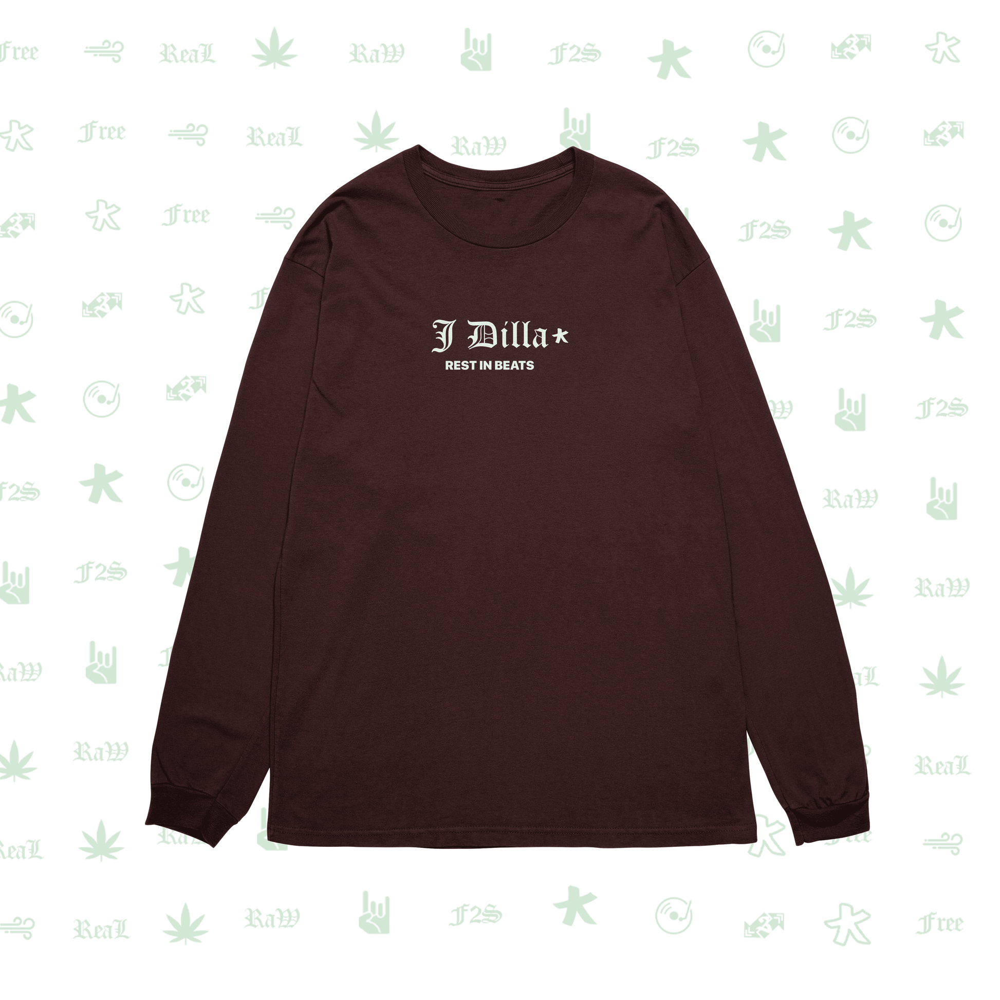J Dilla Rest In Beats Maroon Unisex Oversized Sweatshirt
