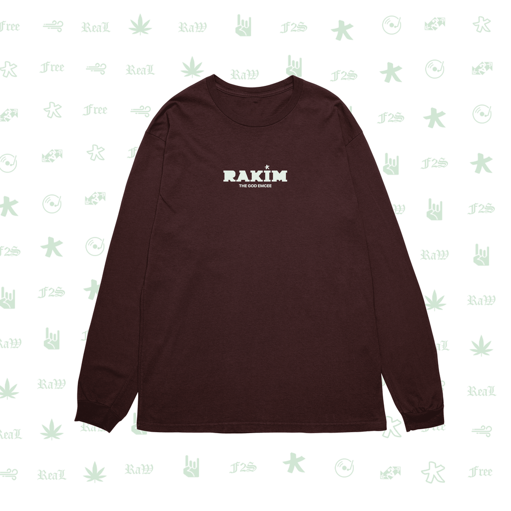 Rakim The God Emcee Maroon Unisex Oversized Sweatshirt