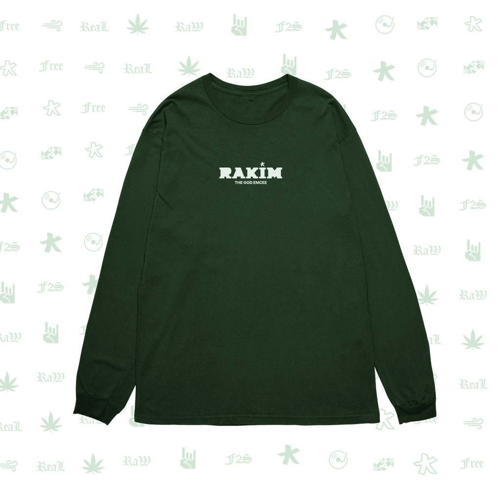 Rakim The God Emcee Bottle Green Unisex Oversized Sweatshirt