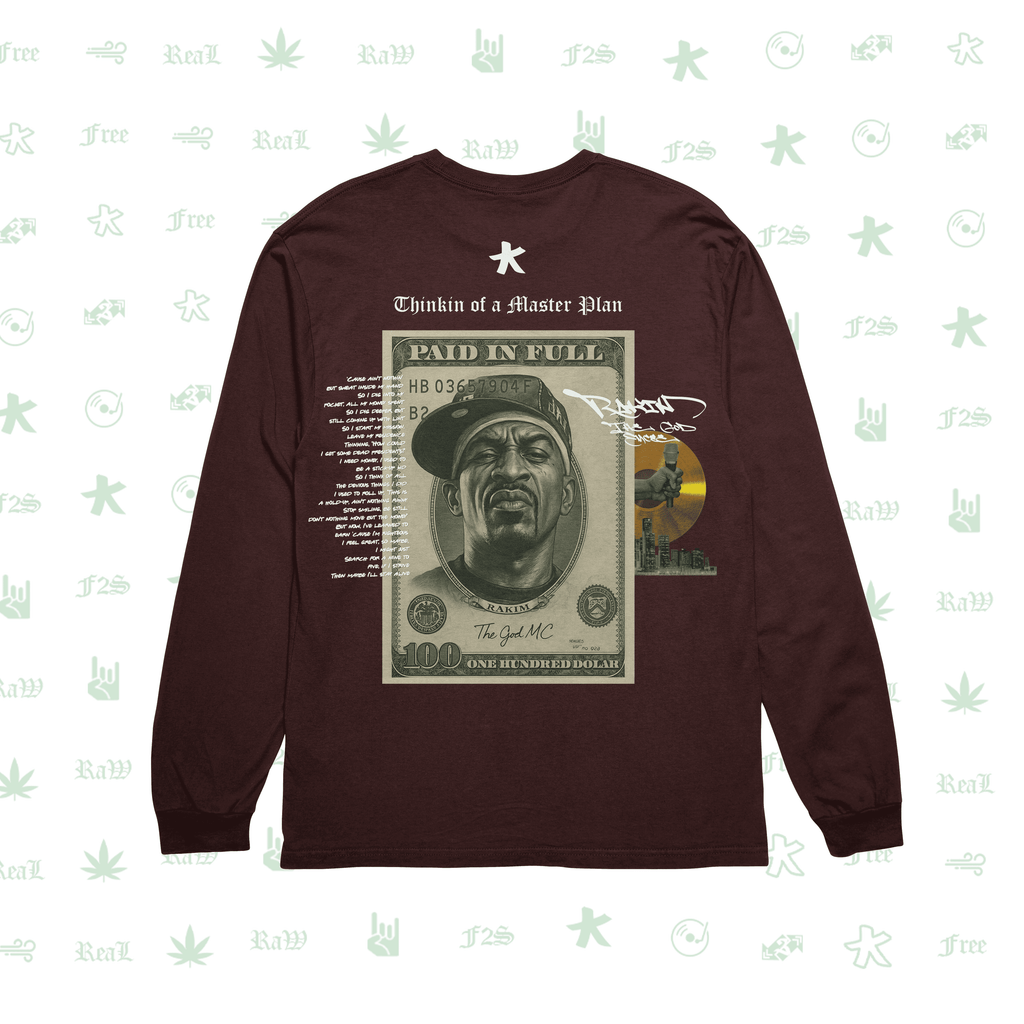 Rakim The God Emcee Maroon Unisex Oversized Sweatshirt