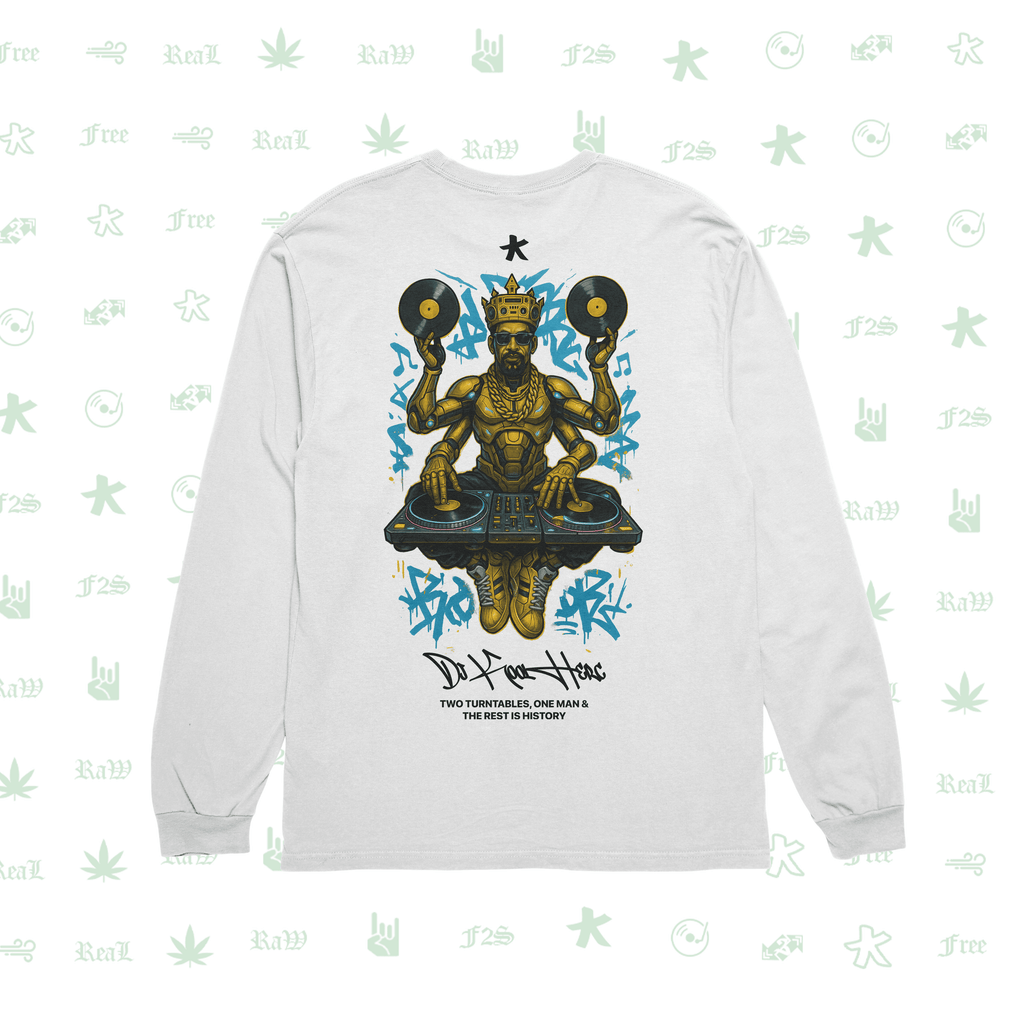 DJ Kool Herc Origins White Unisex Oversized Sweatshirt