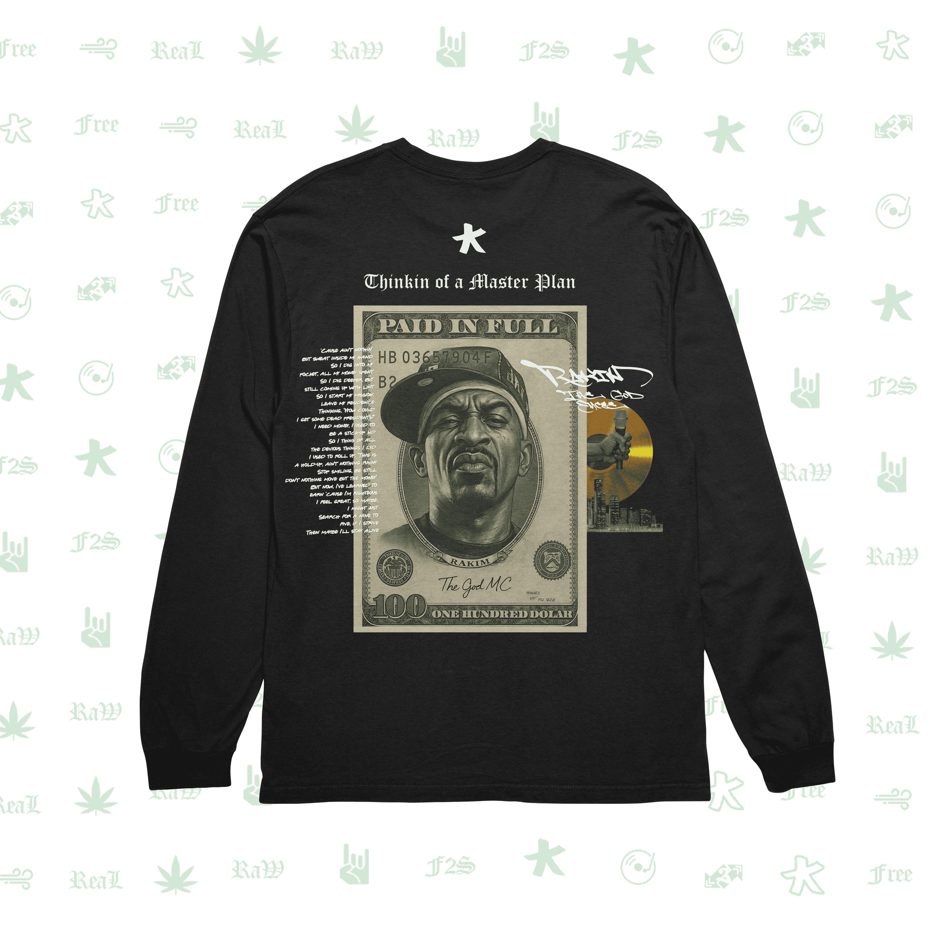 Rakim The God Emcee Black Unisex Oversized Sweatshirt