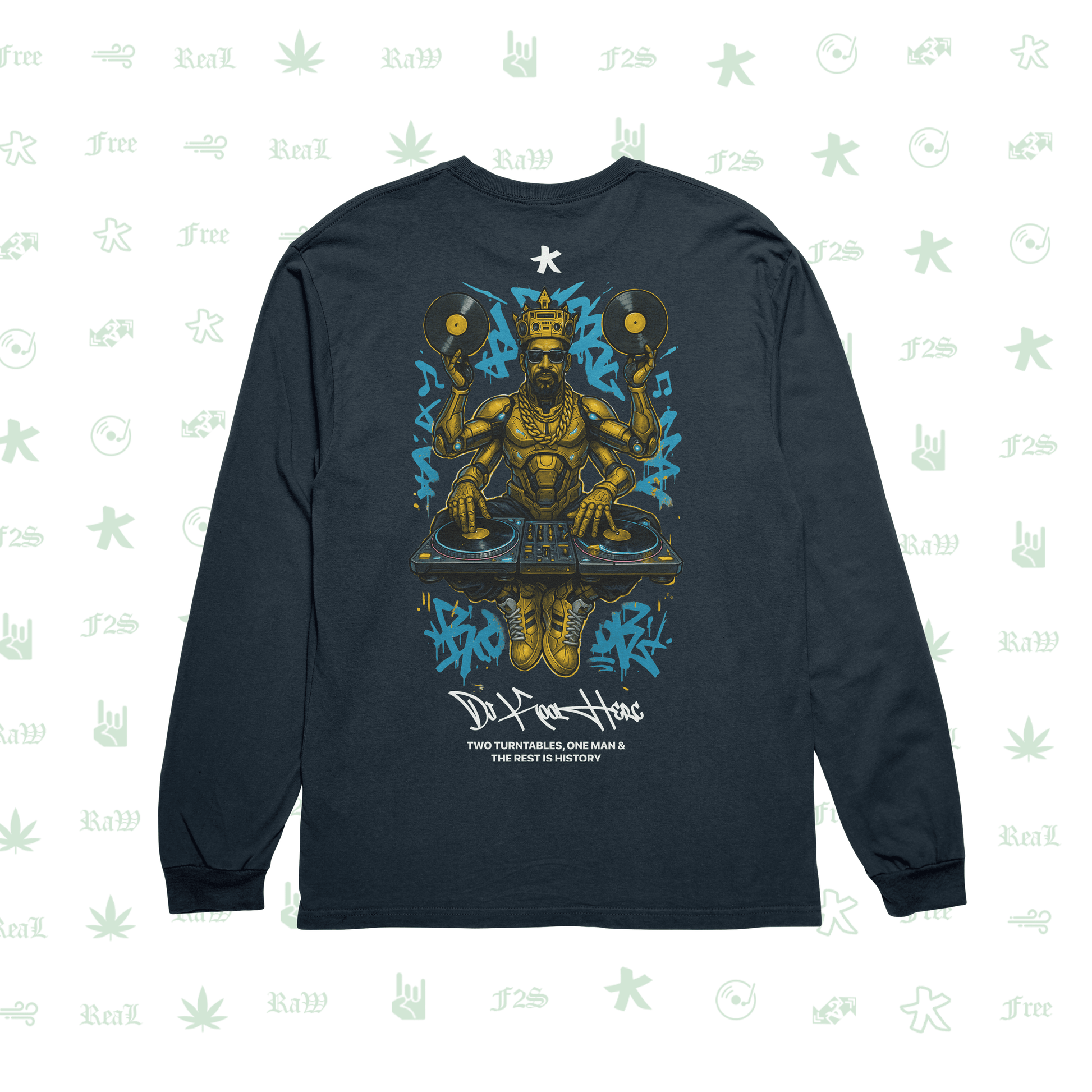 DJ Kool Herc Origins Navy Blue Unisex Oversized Sweatshirt