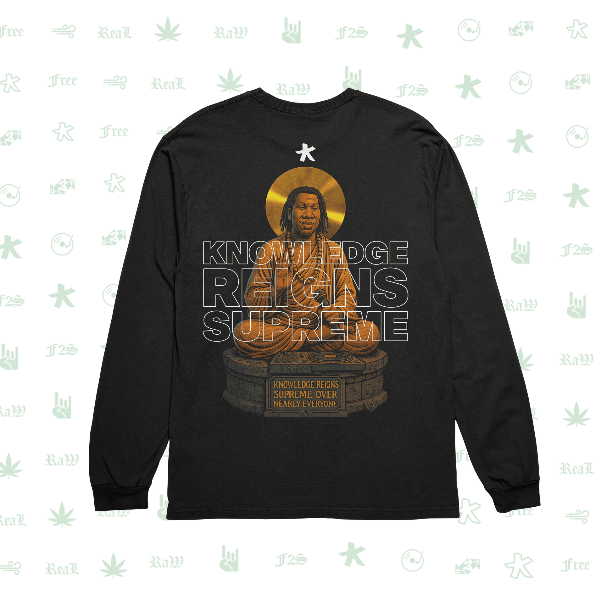 KRS ONE The Teacha Black Unisex Oversized Sweatshirt
