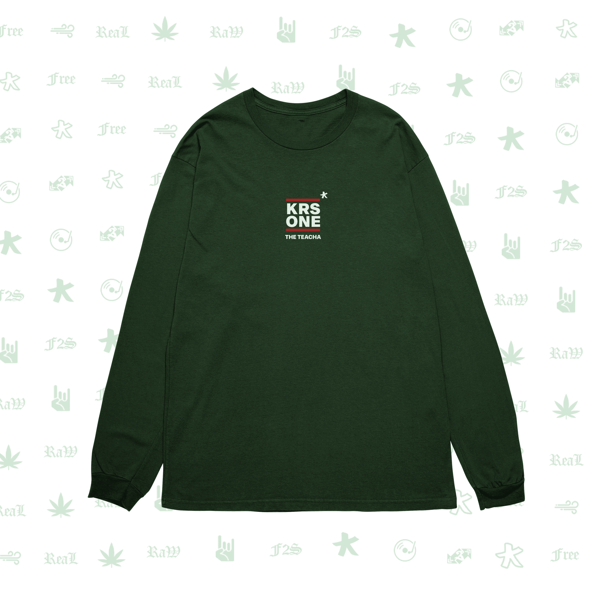 KRS ONE The Teacha Bottle Green Unisex Oversized Sweatshirt