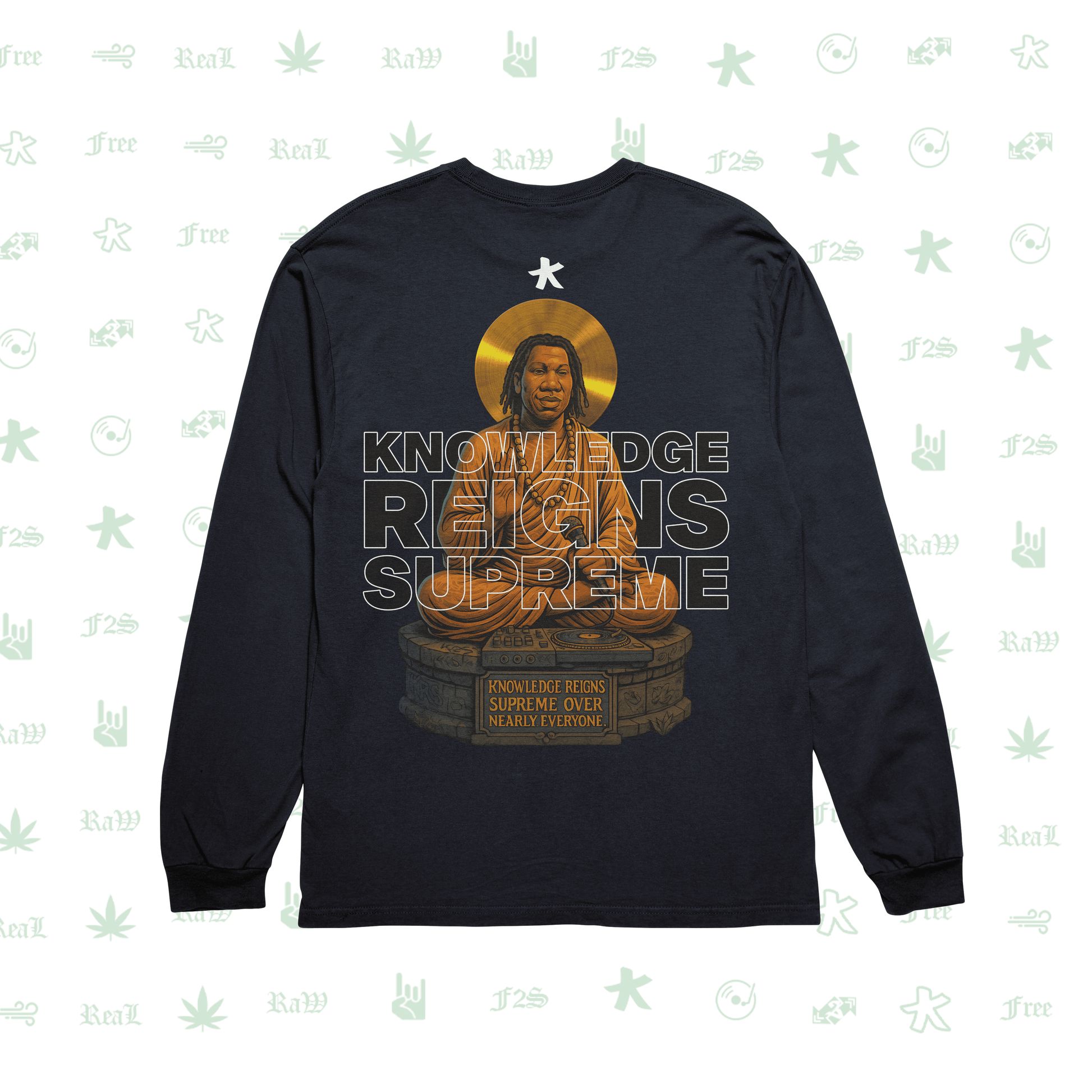 KRS ONE The Teacha Navy Blue Unisex Oversized Sweatshirt
