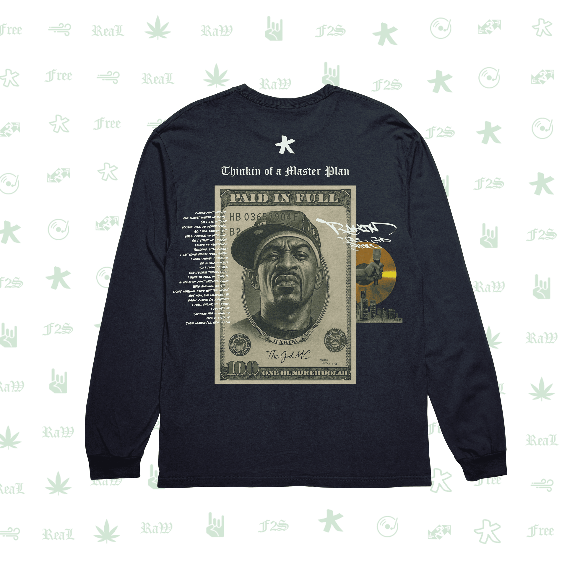 Rakim The God Emcee Navy Blue Unisex Oversized Sweatshirt