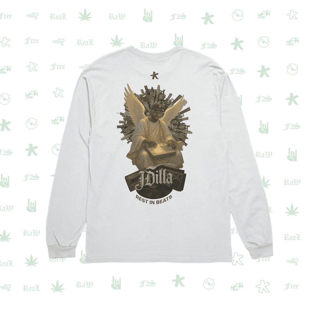 J Dilla Rest In Beats White Unisex Oversized Sweatshirt