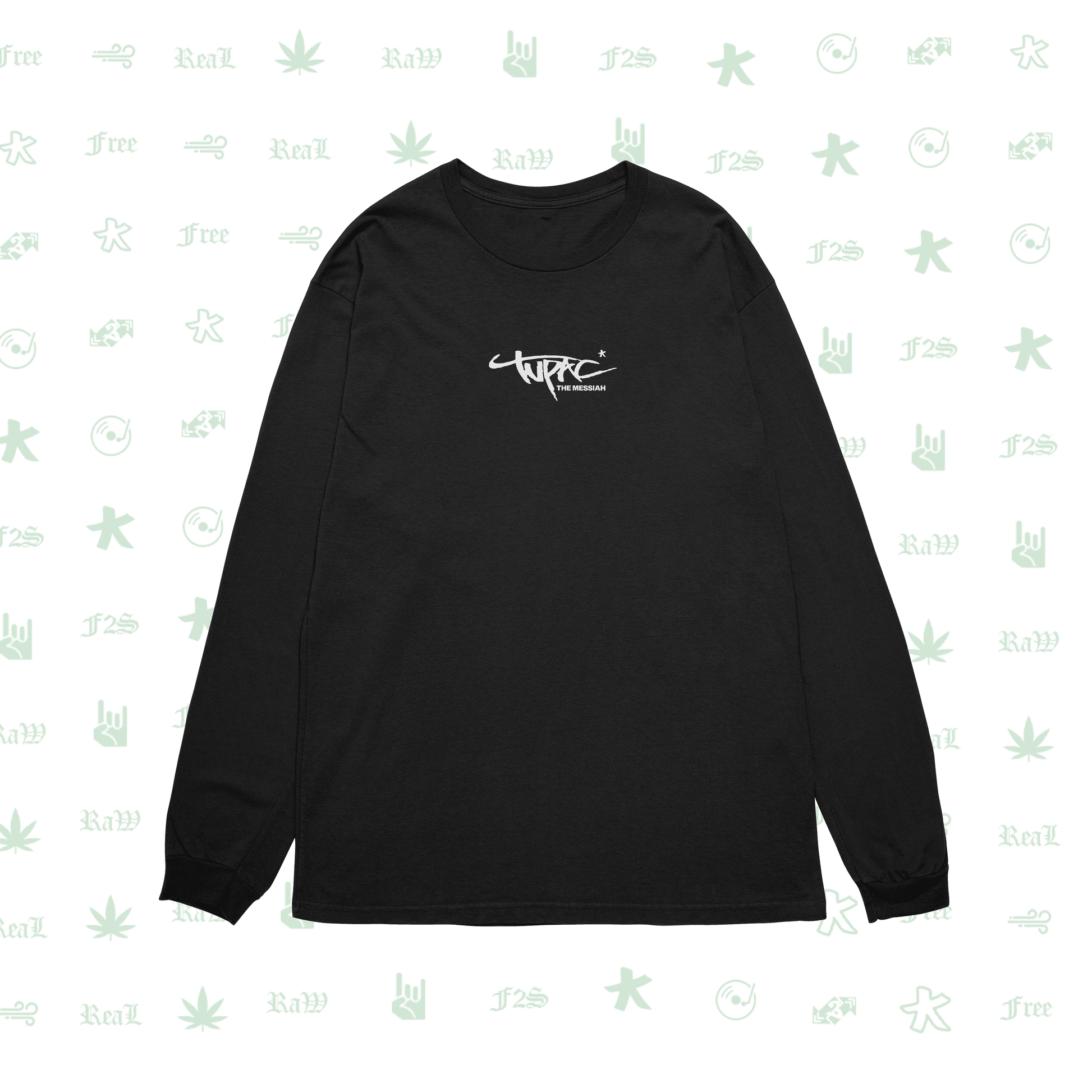 Tupac The Messiah Black Unisex Oversized Sweatshirt