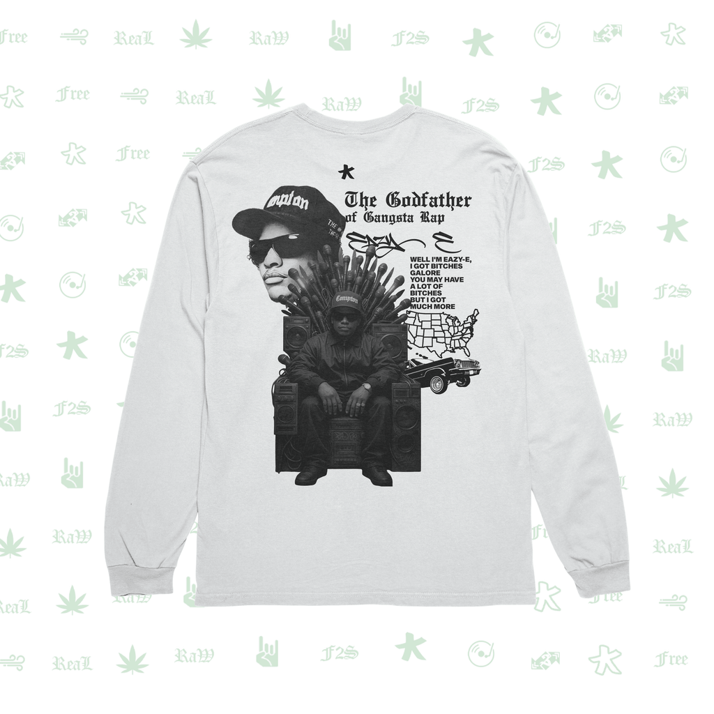 Eazy-E Godfather of Gangsta Rap White Unisex Oversized Sweatshirt