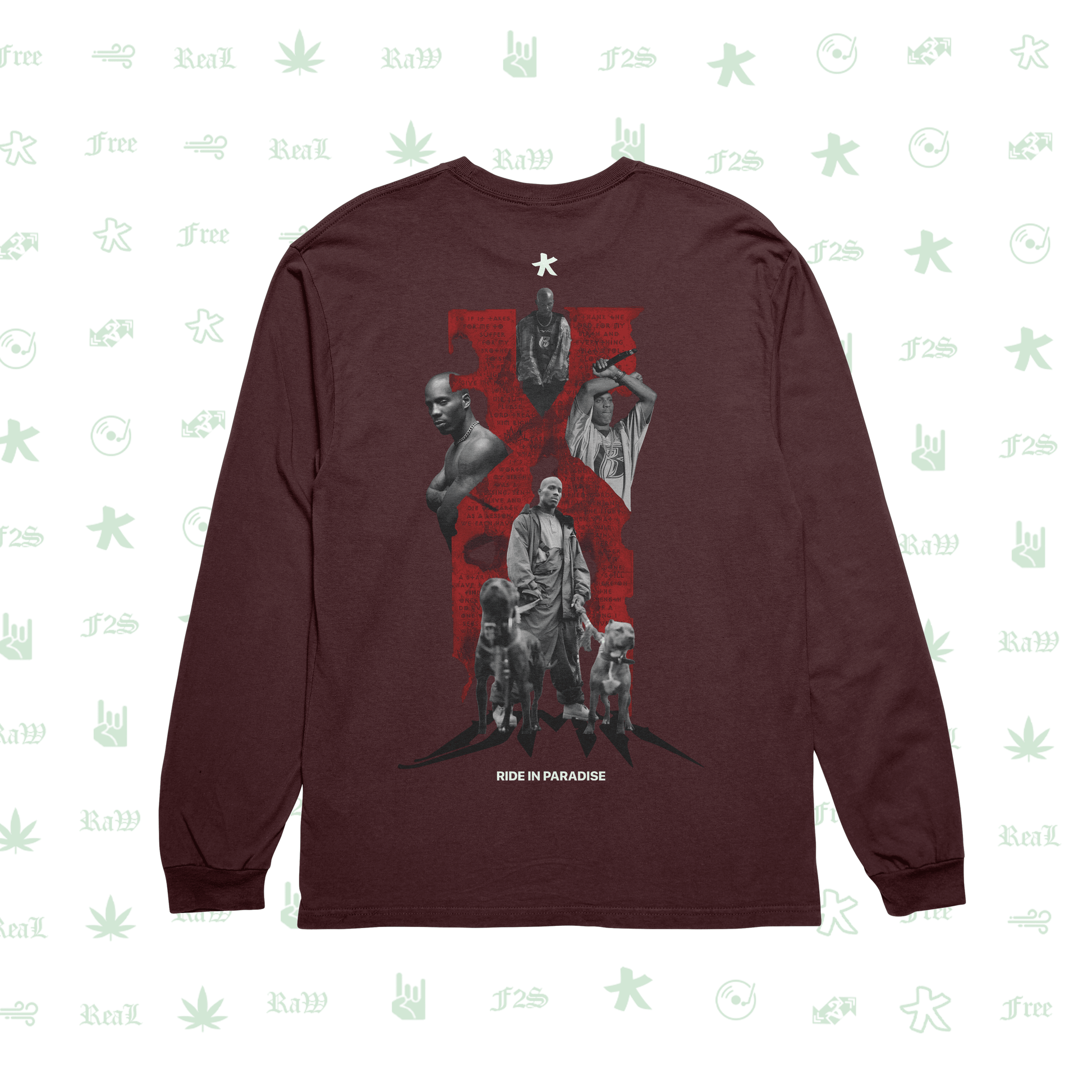 DMX The O.G. Dawg Maroon Unisex Oversized Sweatshirt