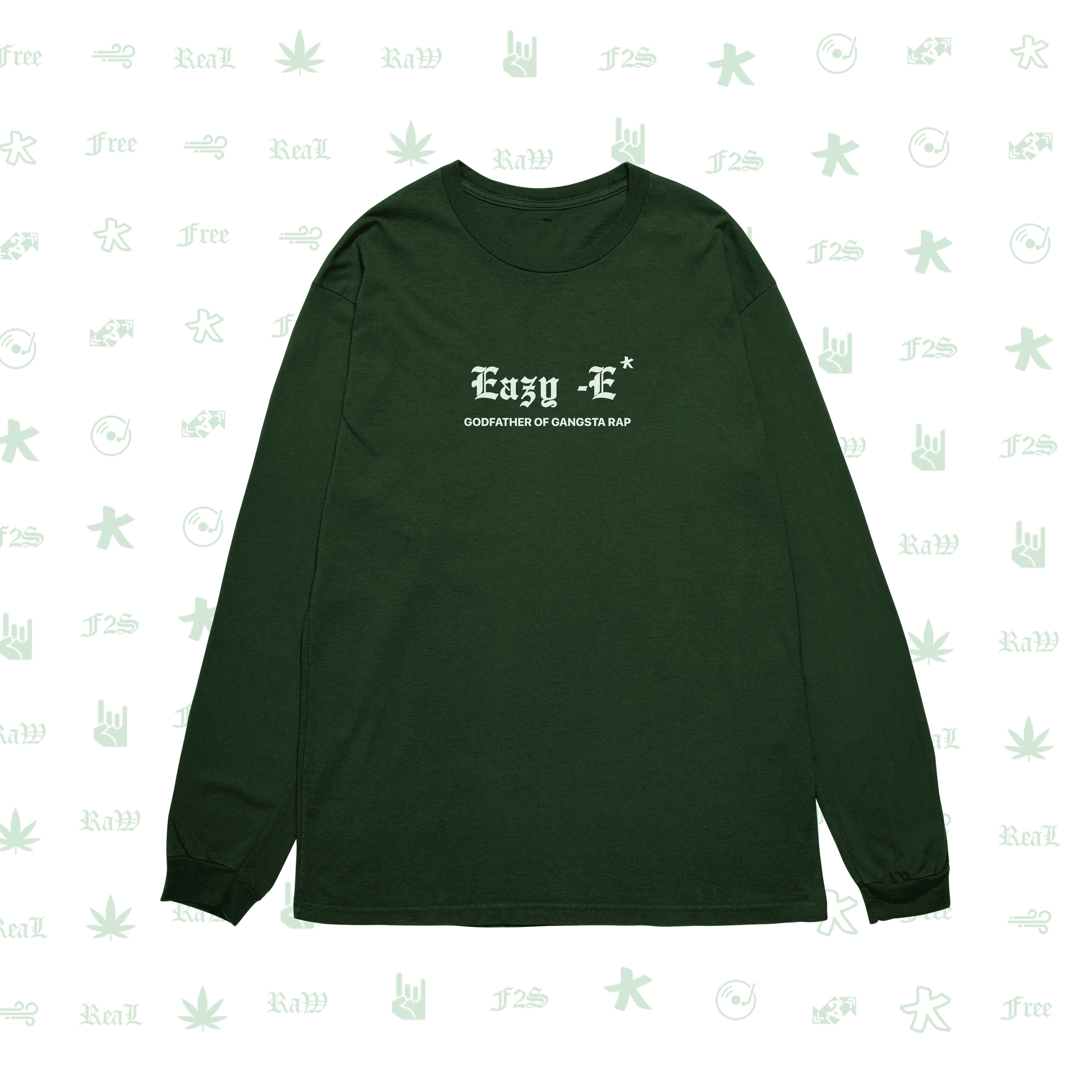 Eazy-E Godfather of Gangsta Rap Bottle Green Unisex Oversized Sweatshirt