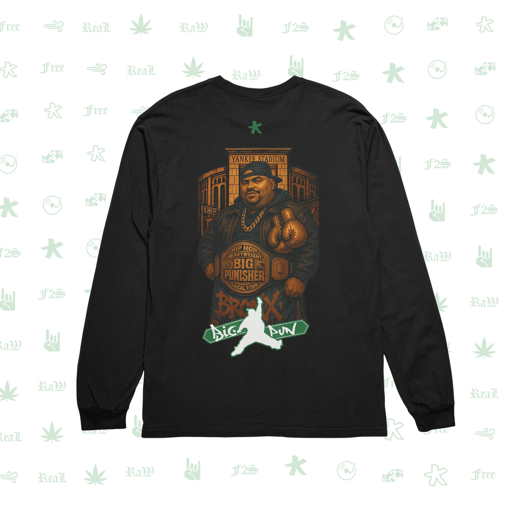 Big Pun Heavyweight Black Unisex Oversized Sweatshirt