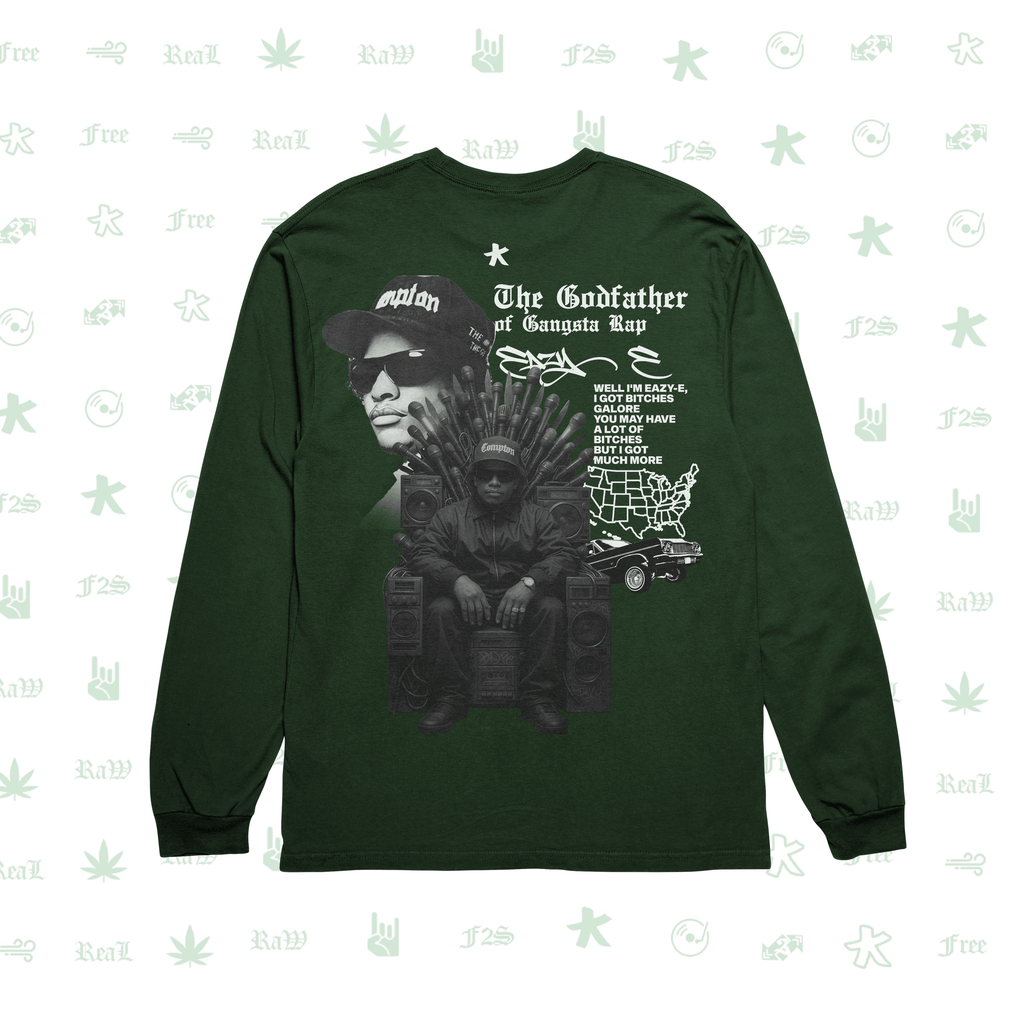 Eazy-E Godfather of Gangsta Rap Bottle Green Unisex Oversized Sweatshirt