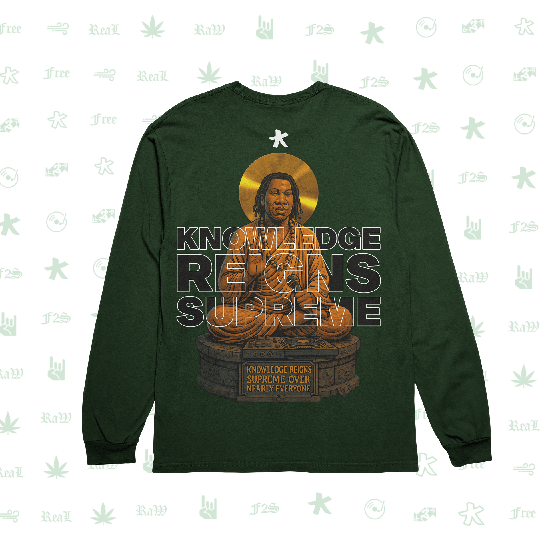 KRS ONE The Teacha Bottle Green Unisex Oversized Sweatshirt
