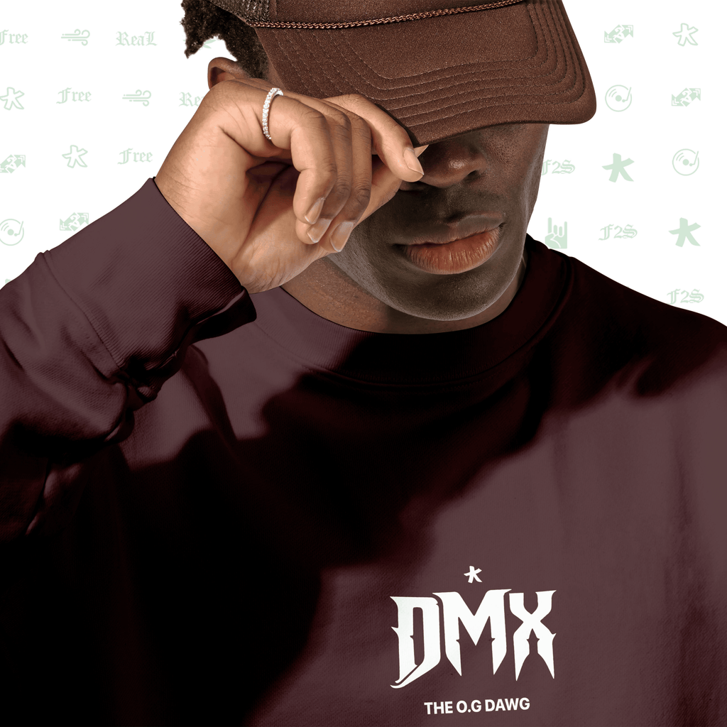 DMX The O.G. Dawg Maroon Unisex Oversized Sweatshirt