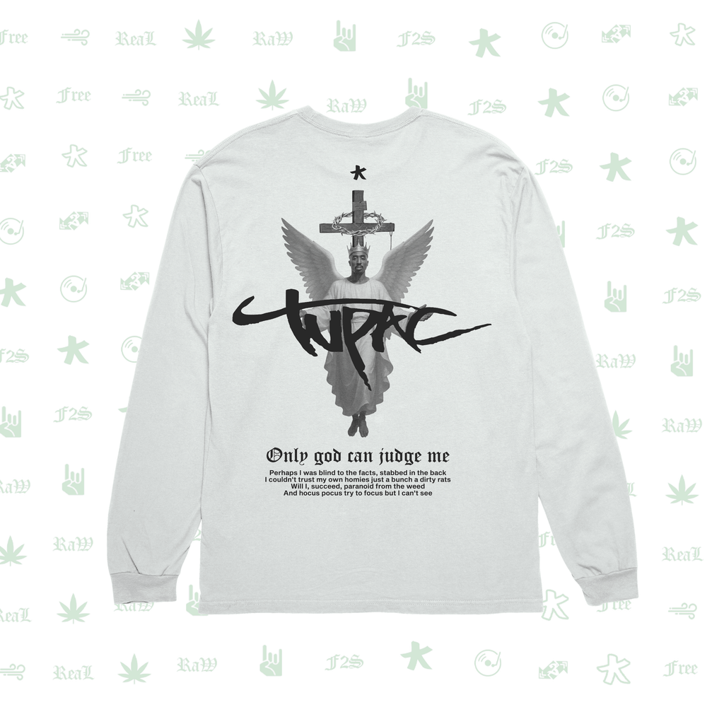 Tupac The Messiah White Unisex Oversized Sweatshirt