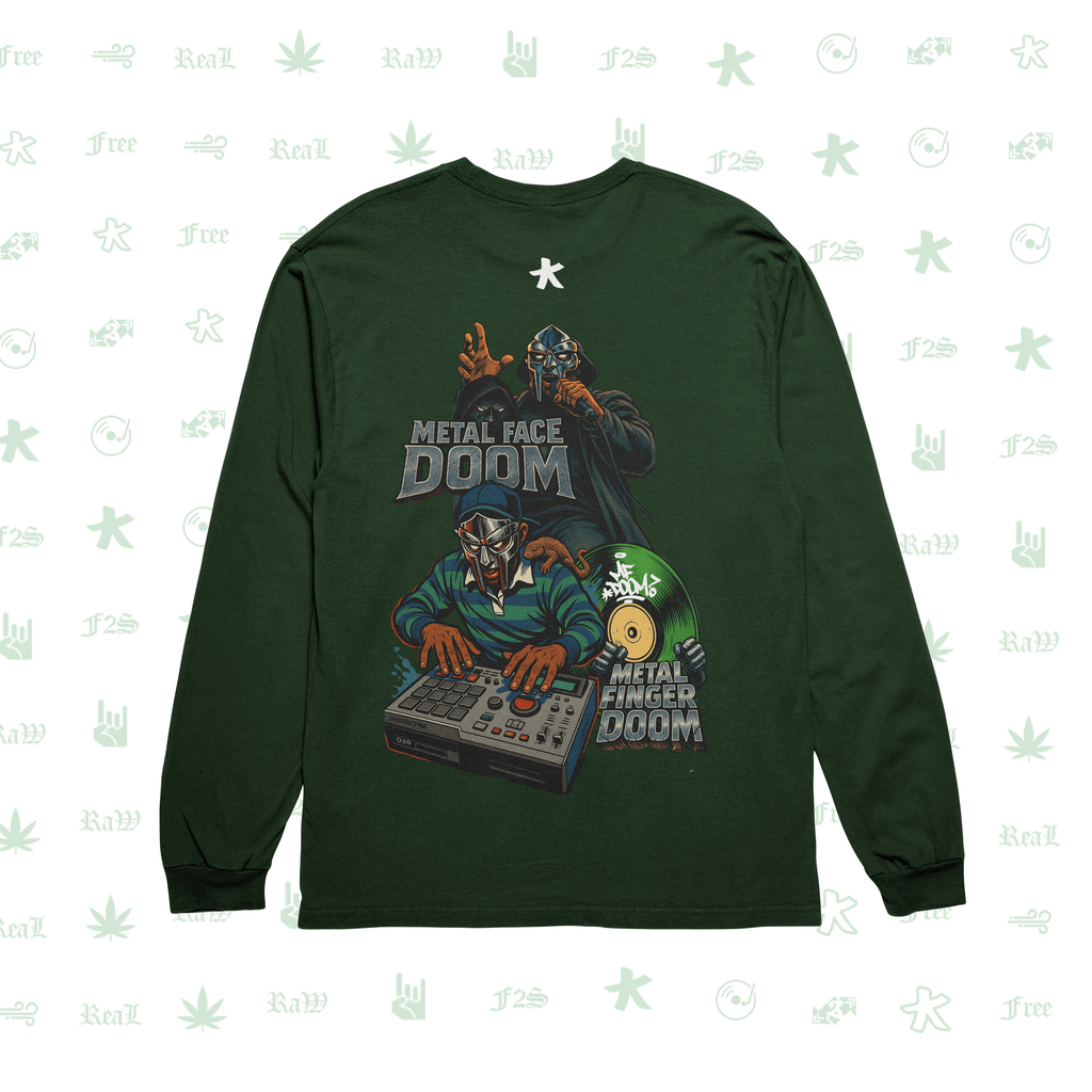 MF DOOM METAL FACE/FINGER Bottle Green Unisex Oversized Sweatshirt