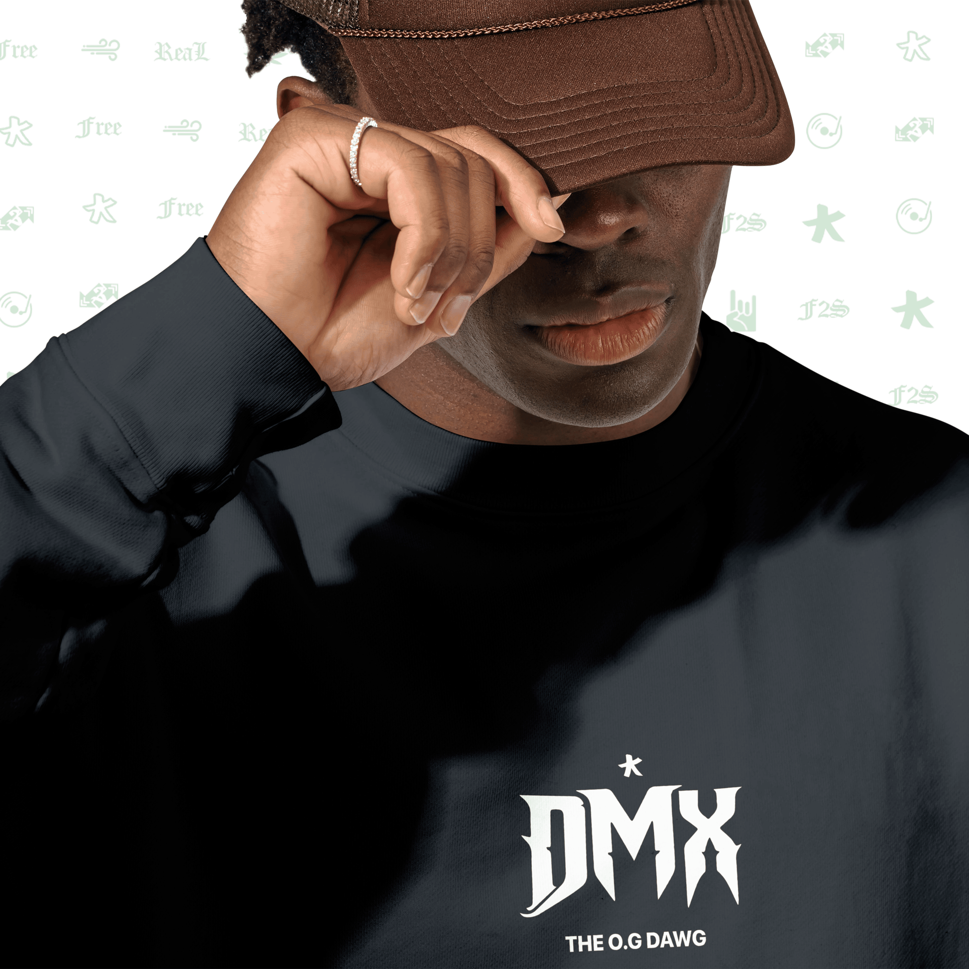 DMX The O.G. Dawg Navy Blue Unisex Oversized Sweatshirt