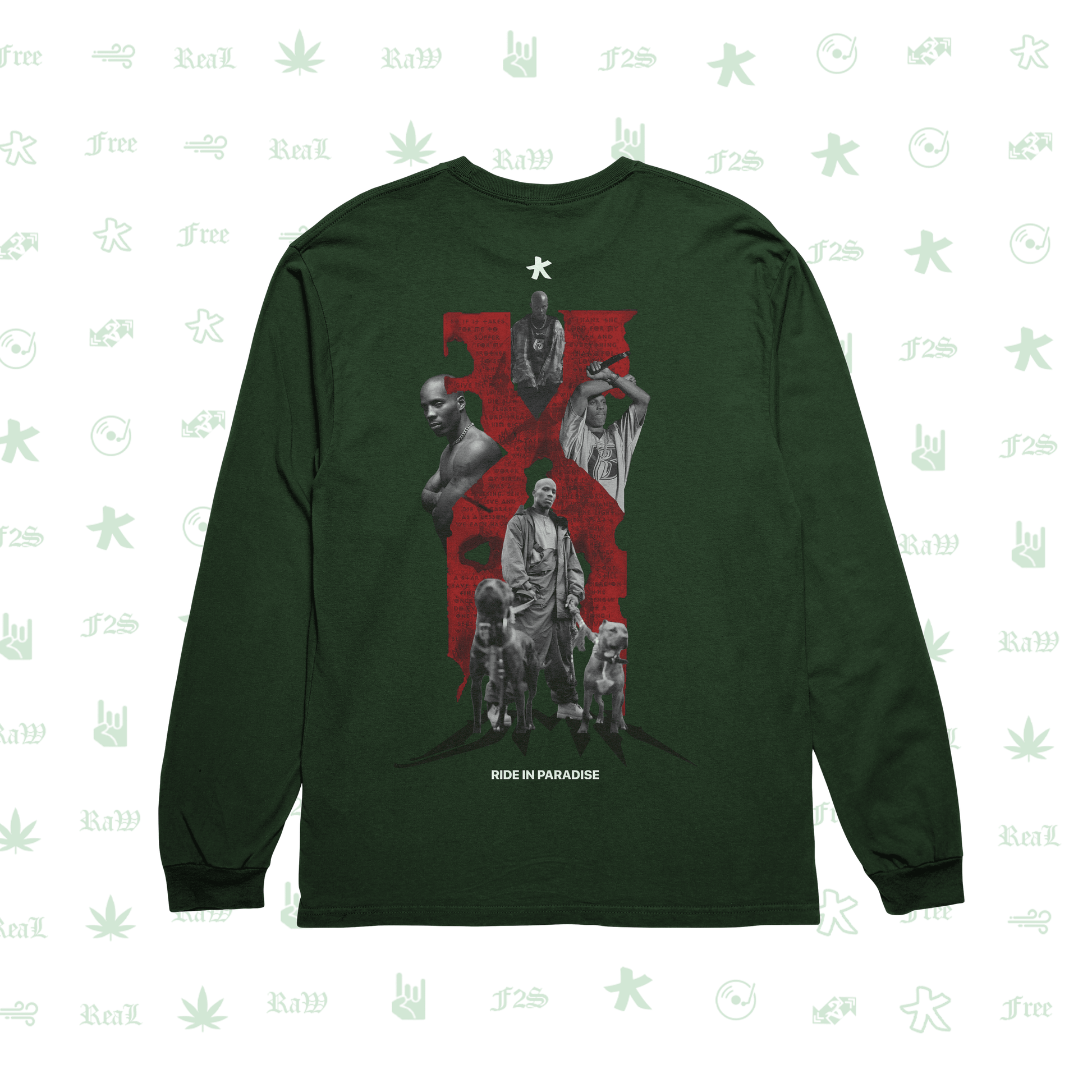 DMX The O.G. Dawg Bottle Green Unisex Oversized Sweatshirt