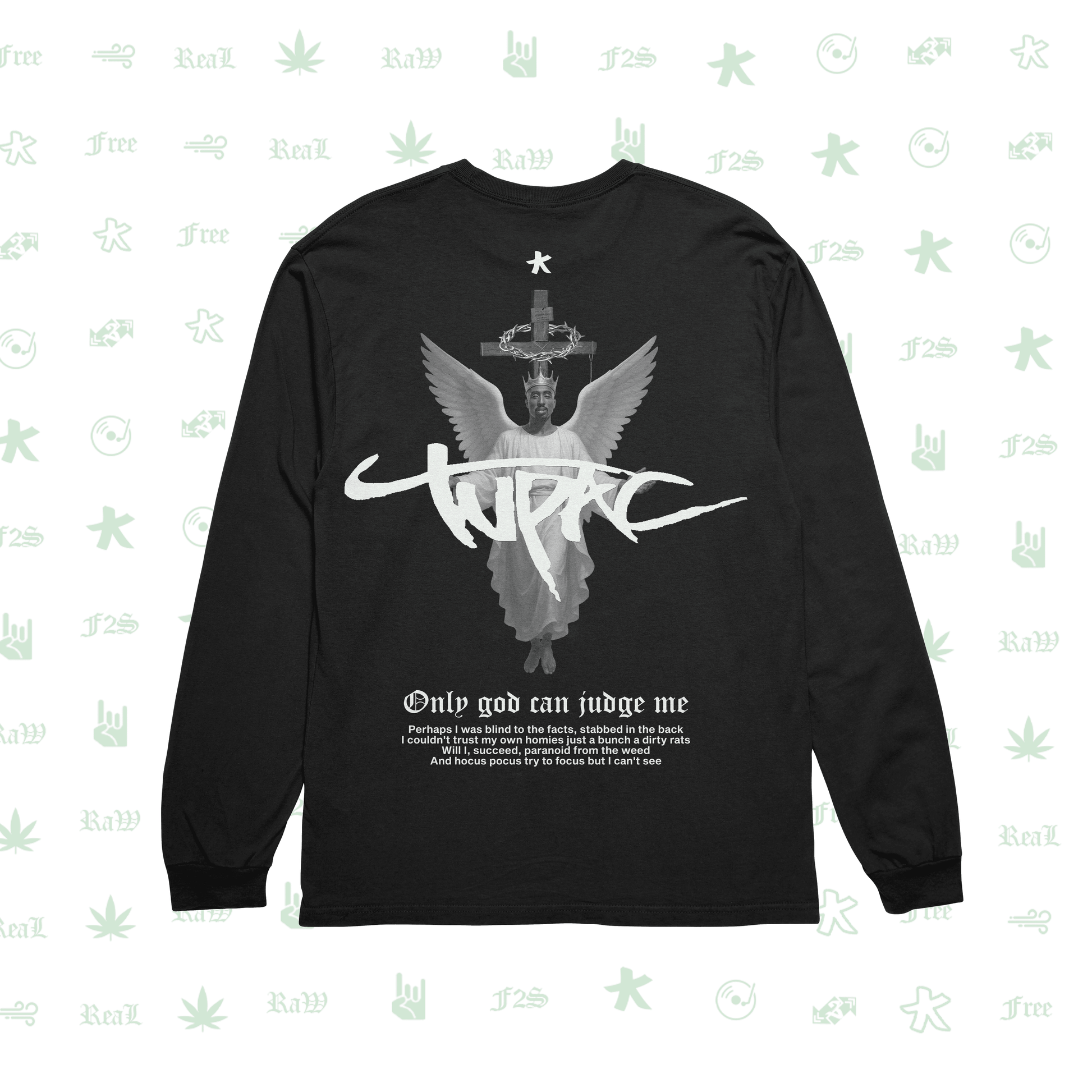 Tupac The Messiah Black Unisex Oversized Sweatshirt