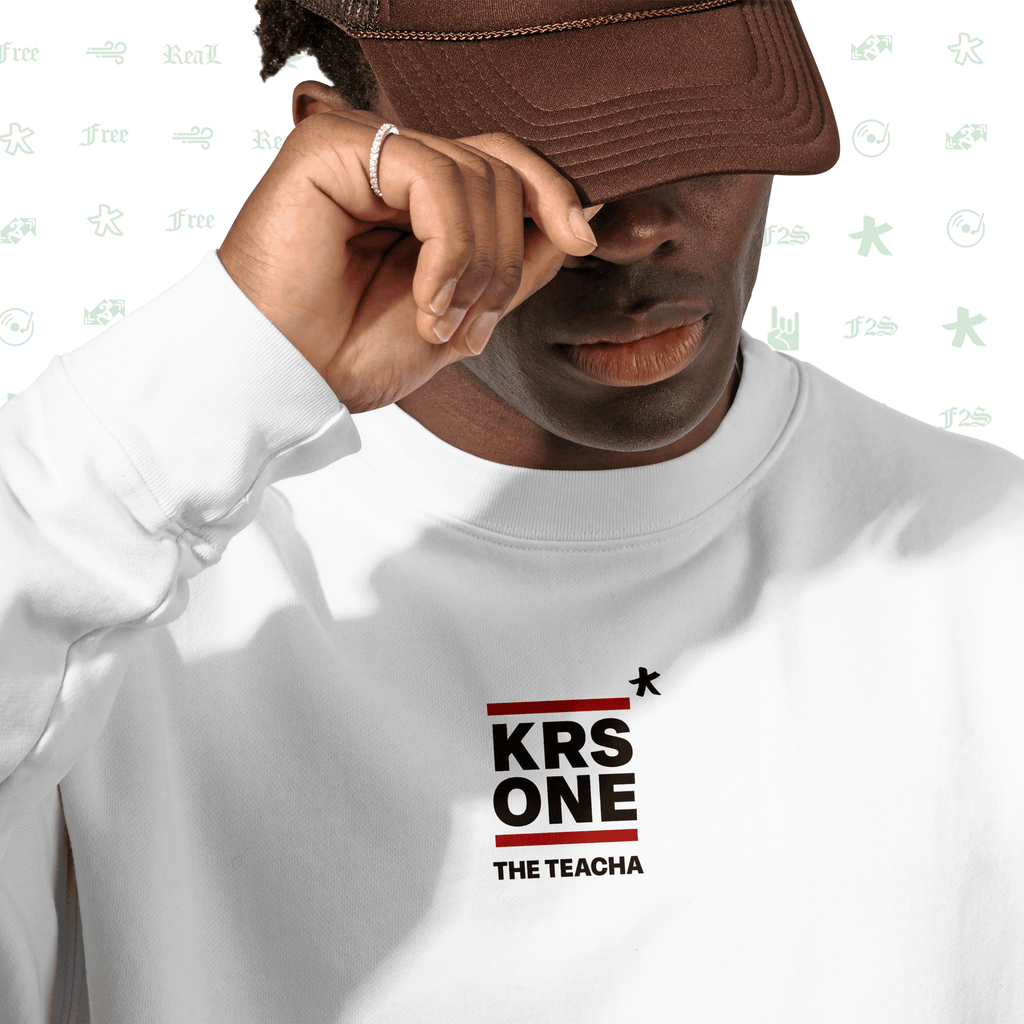 KRS ONE The Teacha White Unisex Oversized Sweatshirt