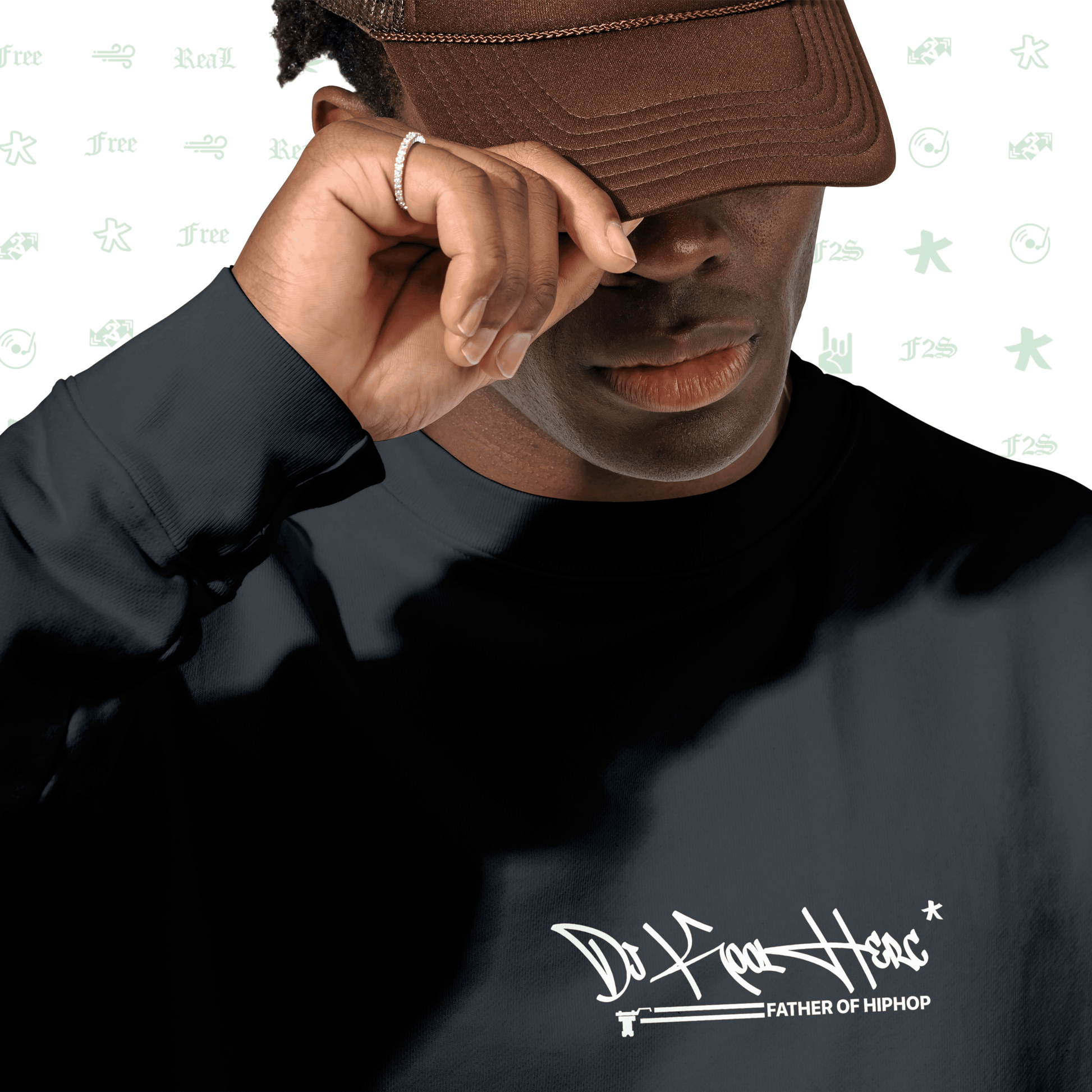 DJ Kool Herc Origins Navy Blue Unisex Oversized Sweatshirt