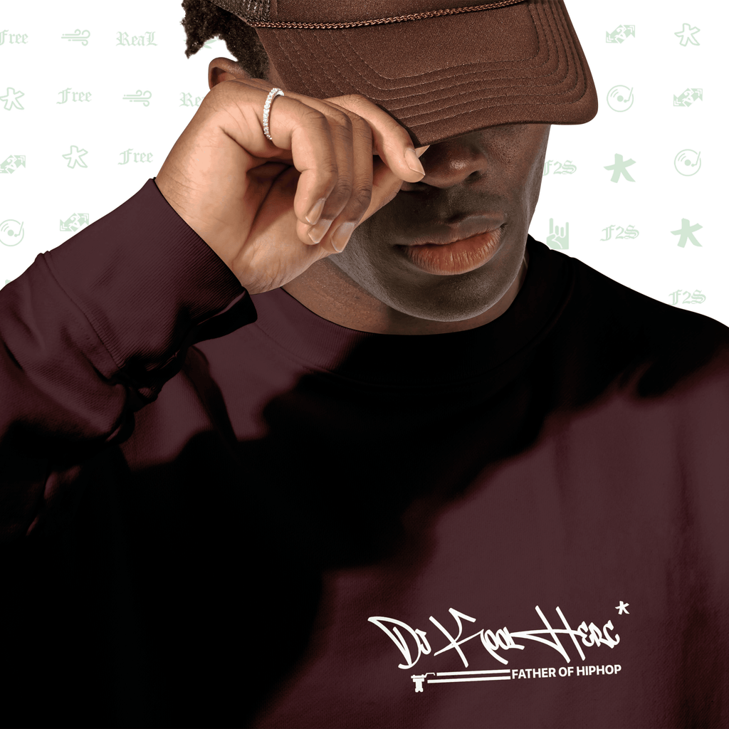 DJ Kool Herc Origins Maroon Unisex Oversized Sweatshirt